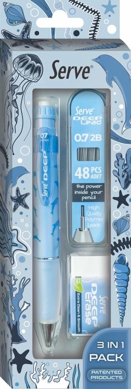 Doğa Desenli Deep Klm Deep Silgi Deep Mın 0,7 mm Gök Mavi