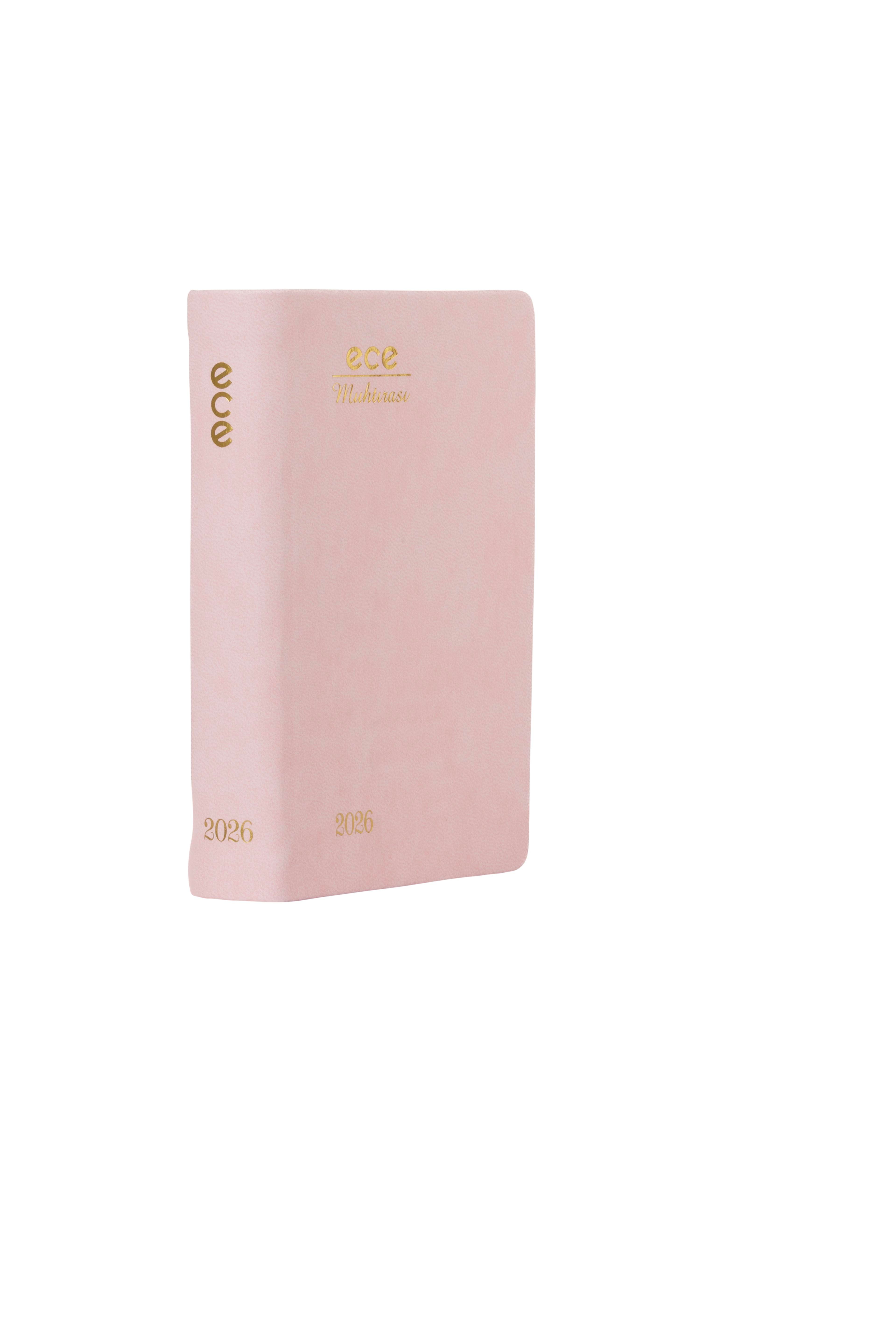 Ece-5D Galata Toz Pembe Çizgili Günlük 8,5x13 2026