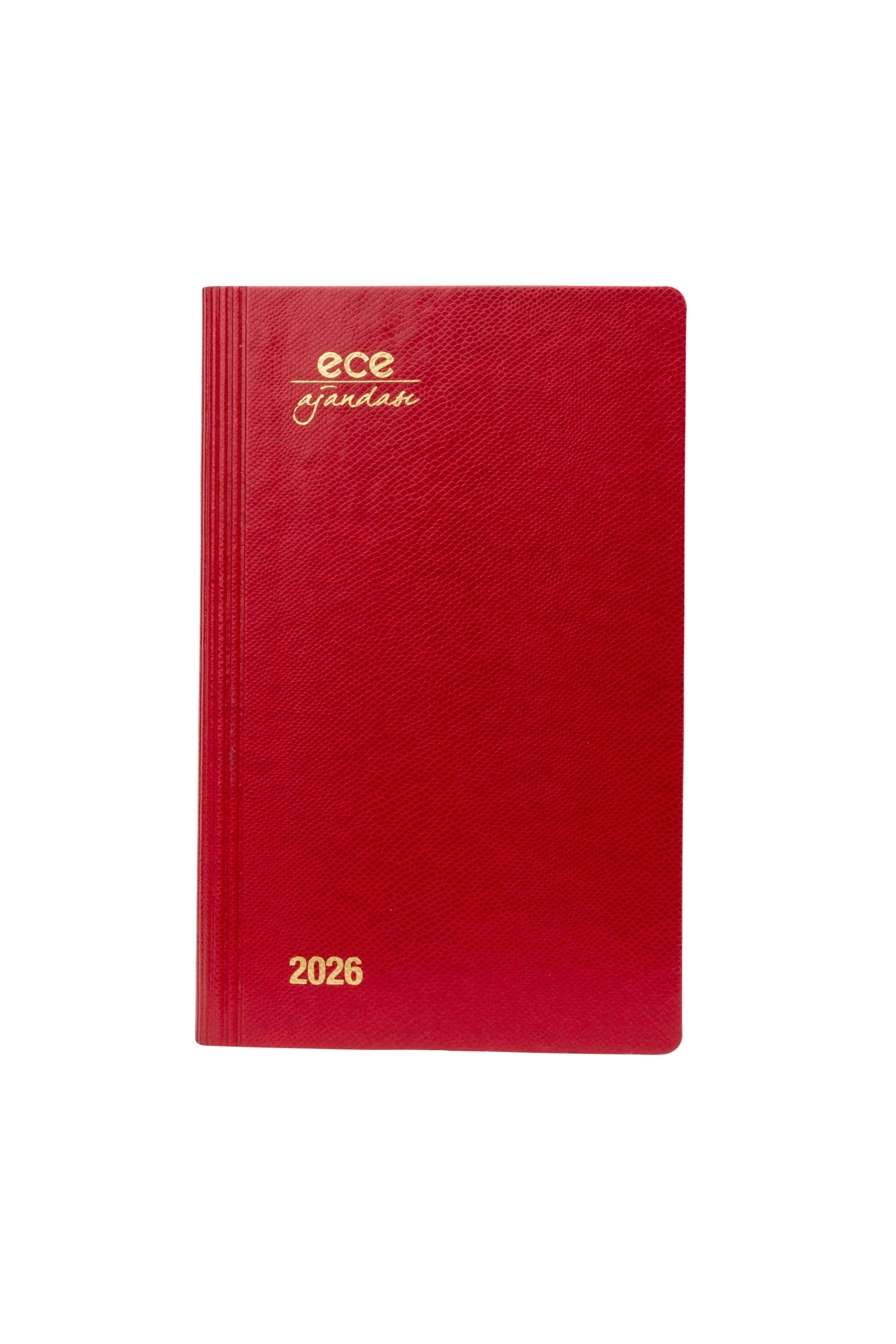 Ece-Akçay Kırmızı Çizgili Günlük 12x18 2026