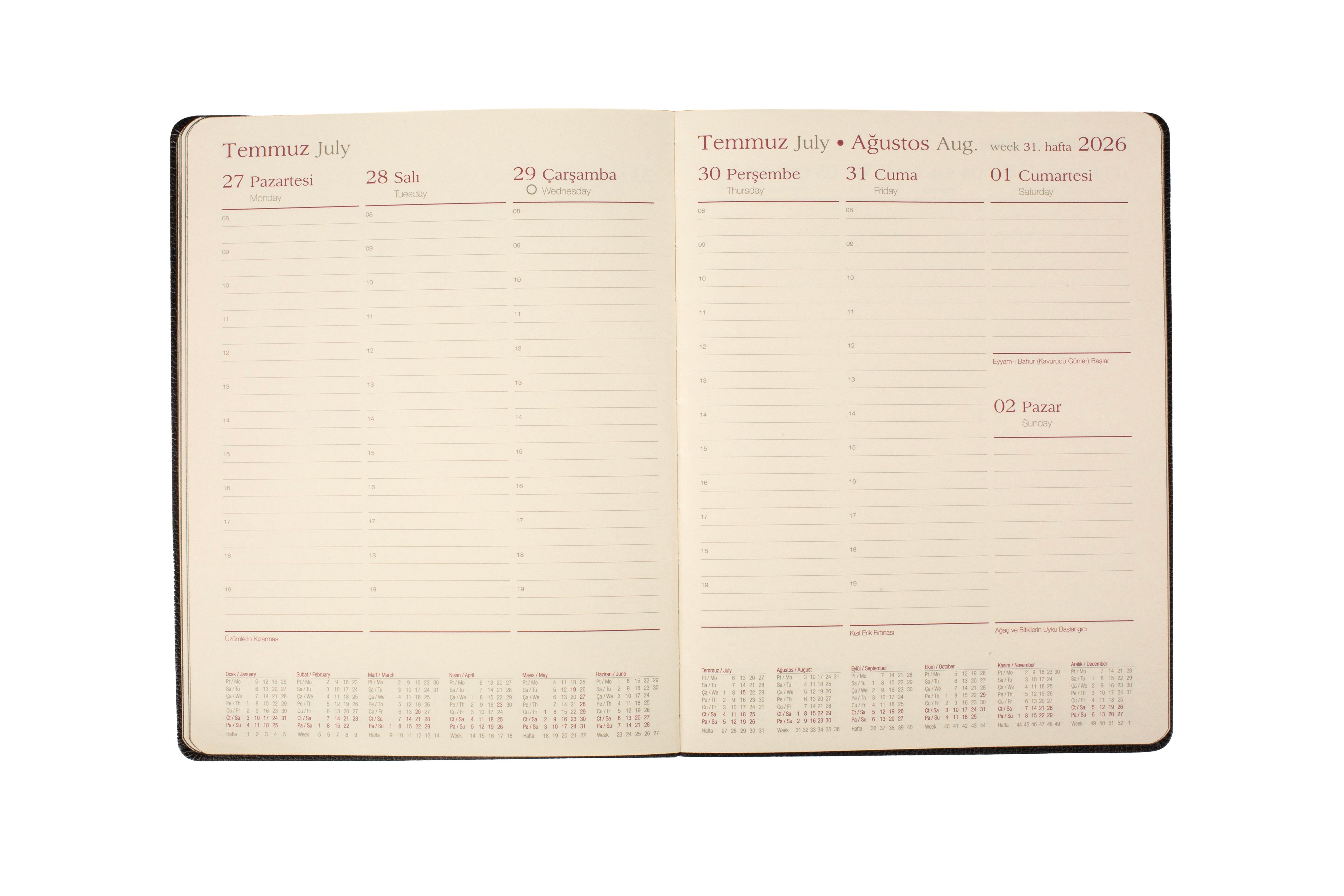 Ece-Alaçatı Koyu Pembe Haftalık 18,5x23,5 2026