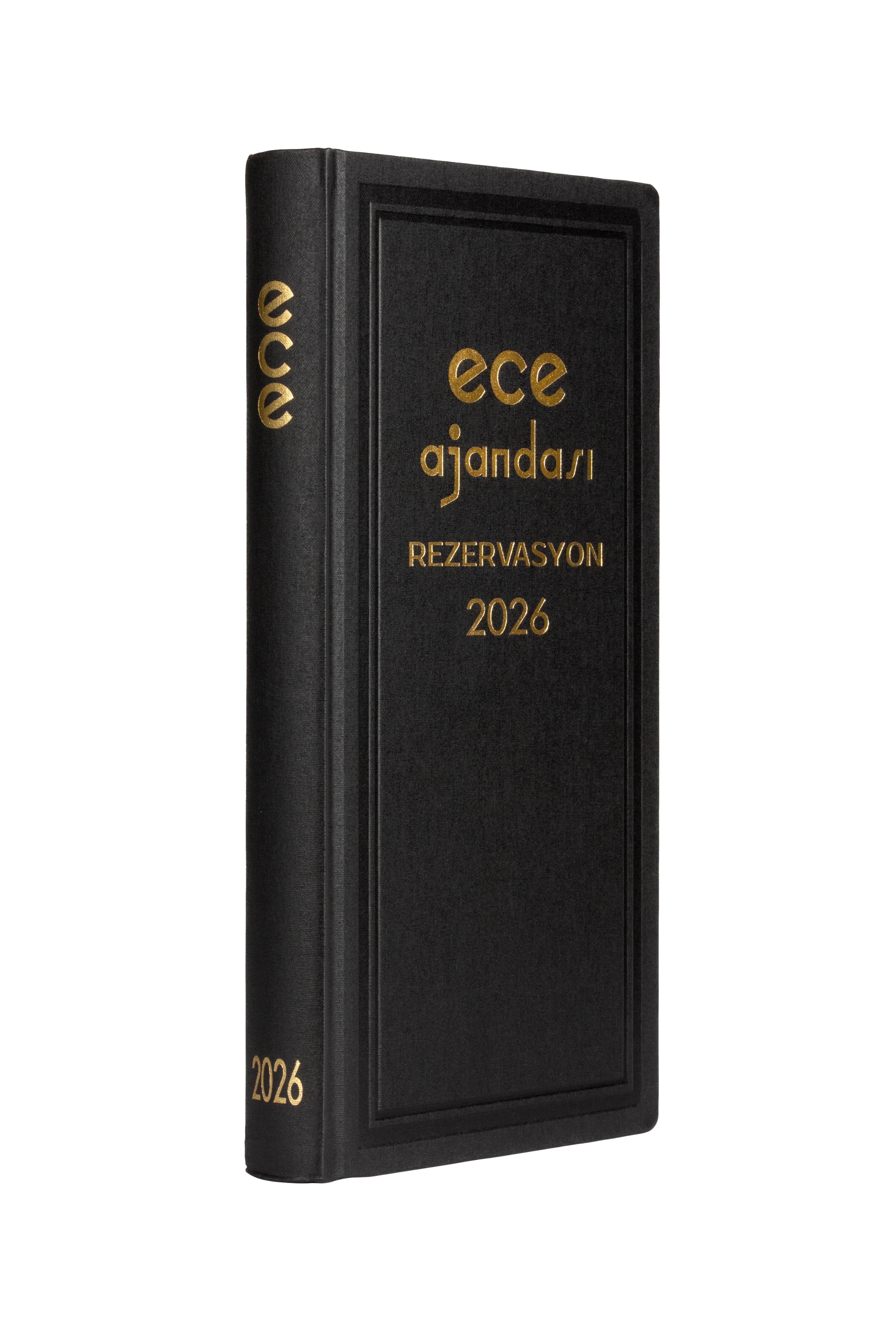 Ece-Avrasya Rezervasyon Ticari Siyah Günlük 17x33 2026