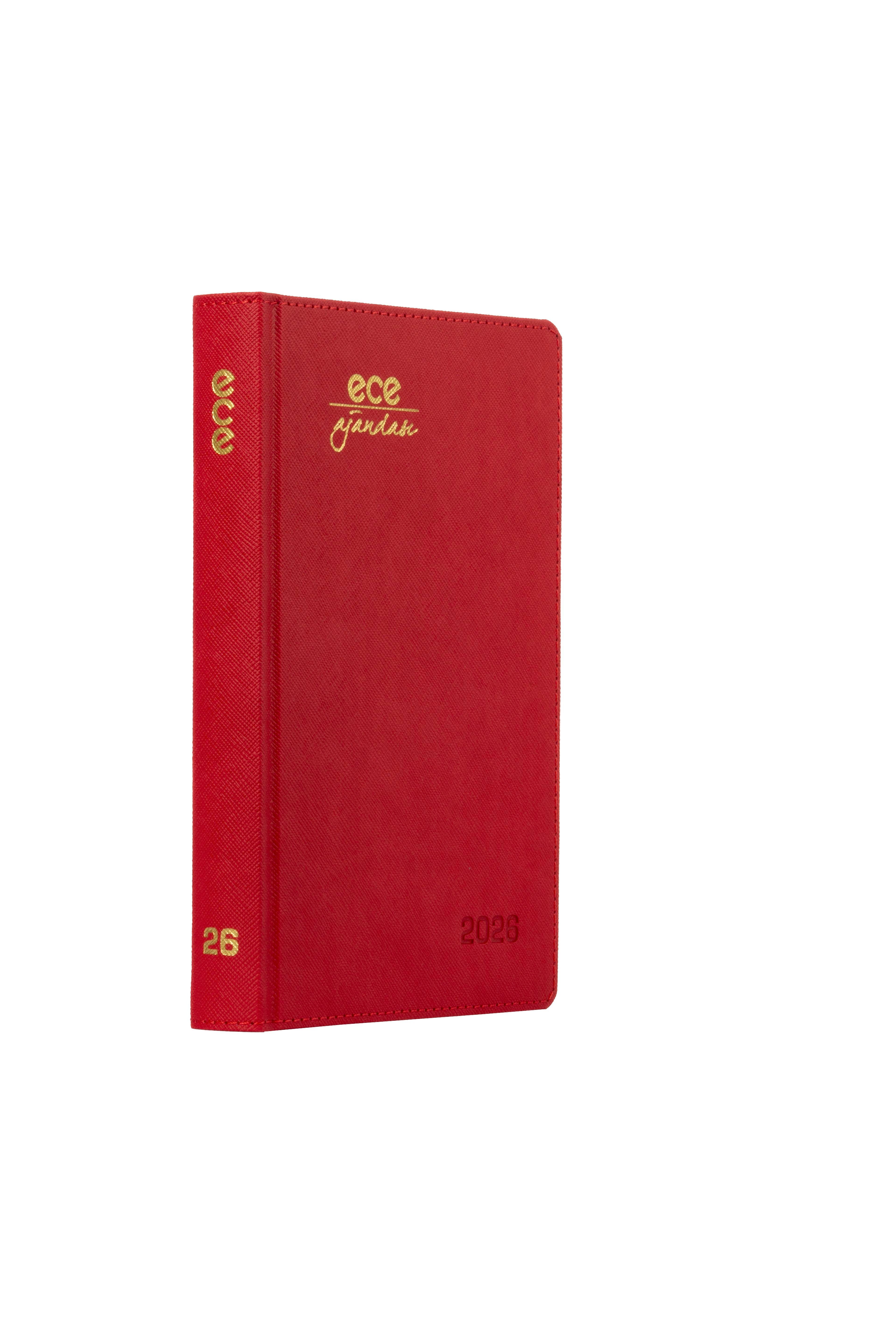 Ece-Datça Kırmızı Kareli Günlük 14x20 2026