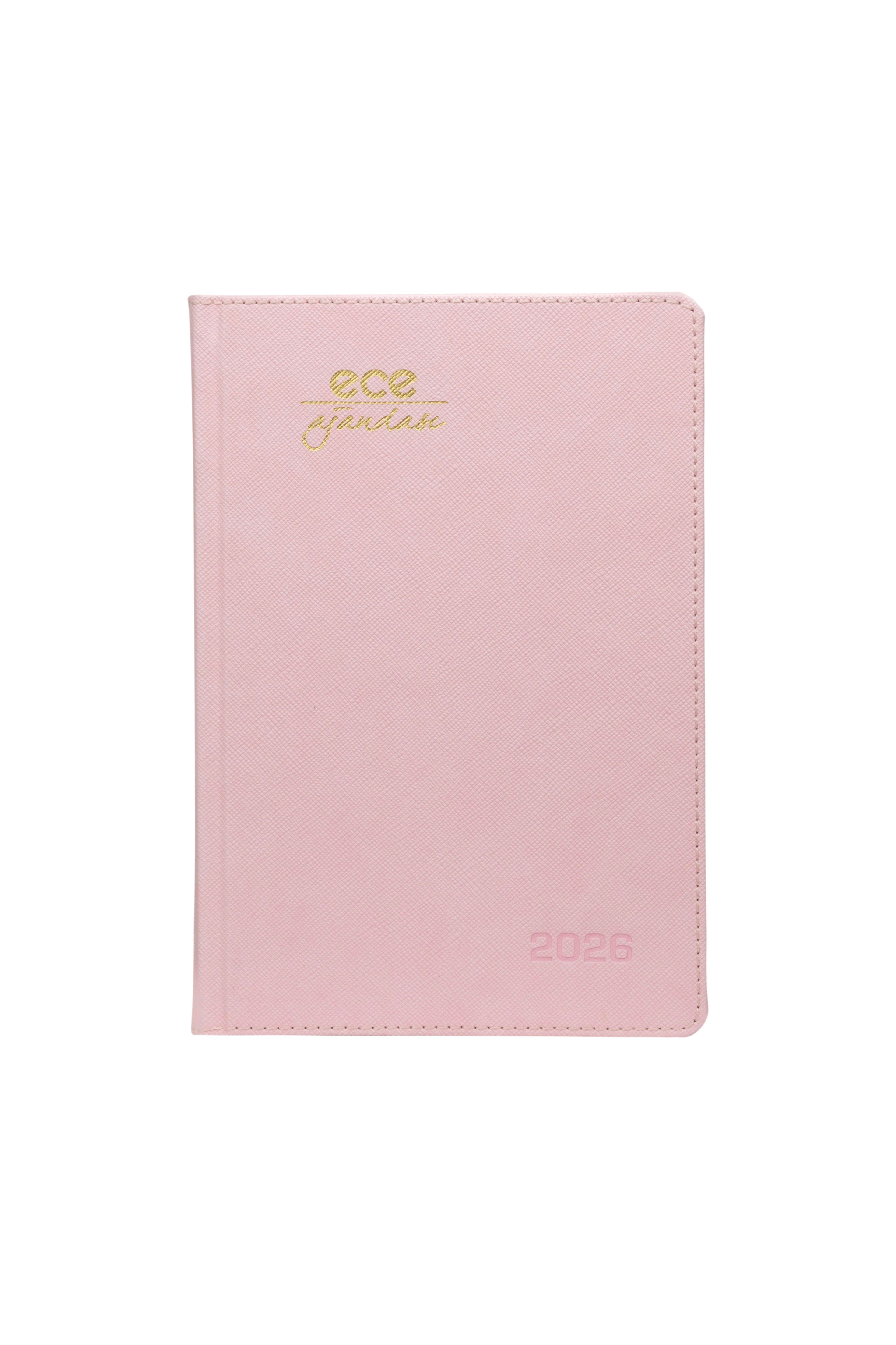 Ece-Datça Şeker Pembe Kareli Günlük 14x20 2026