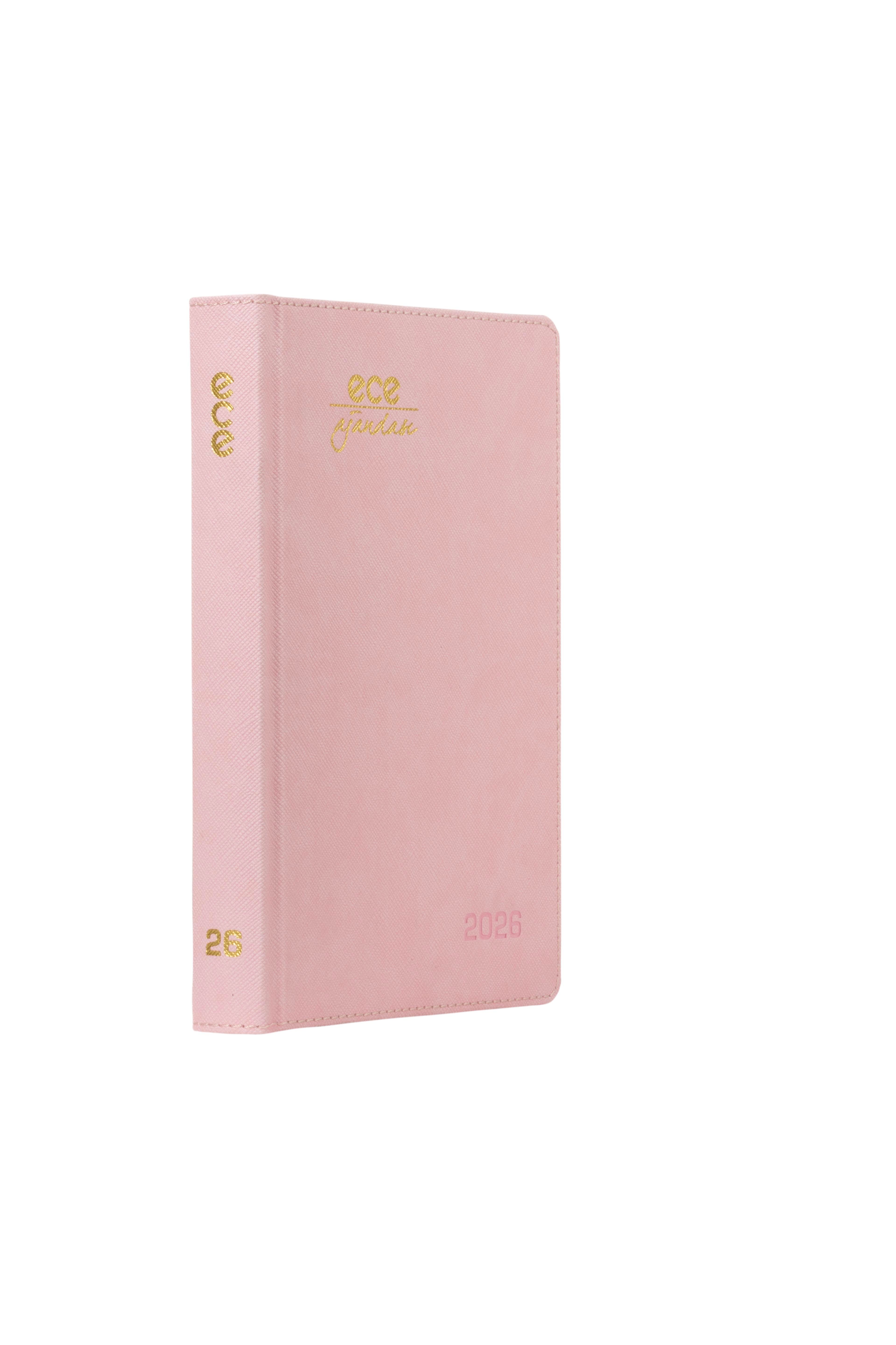 Ece-Datça Şeker Pembe Kareli Günlük 14x20 2026