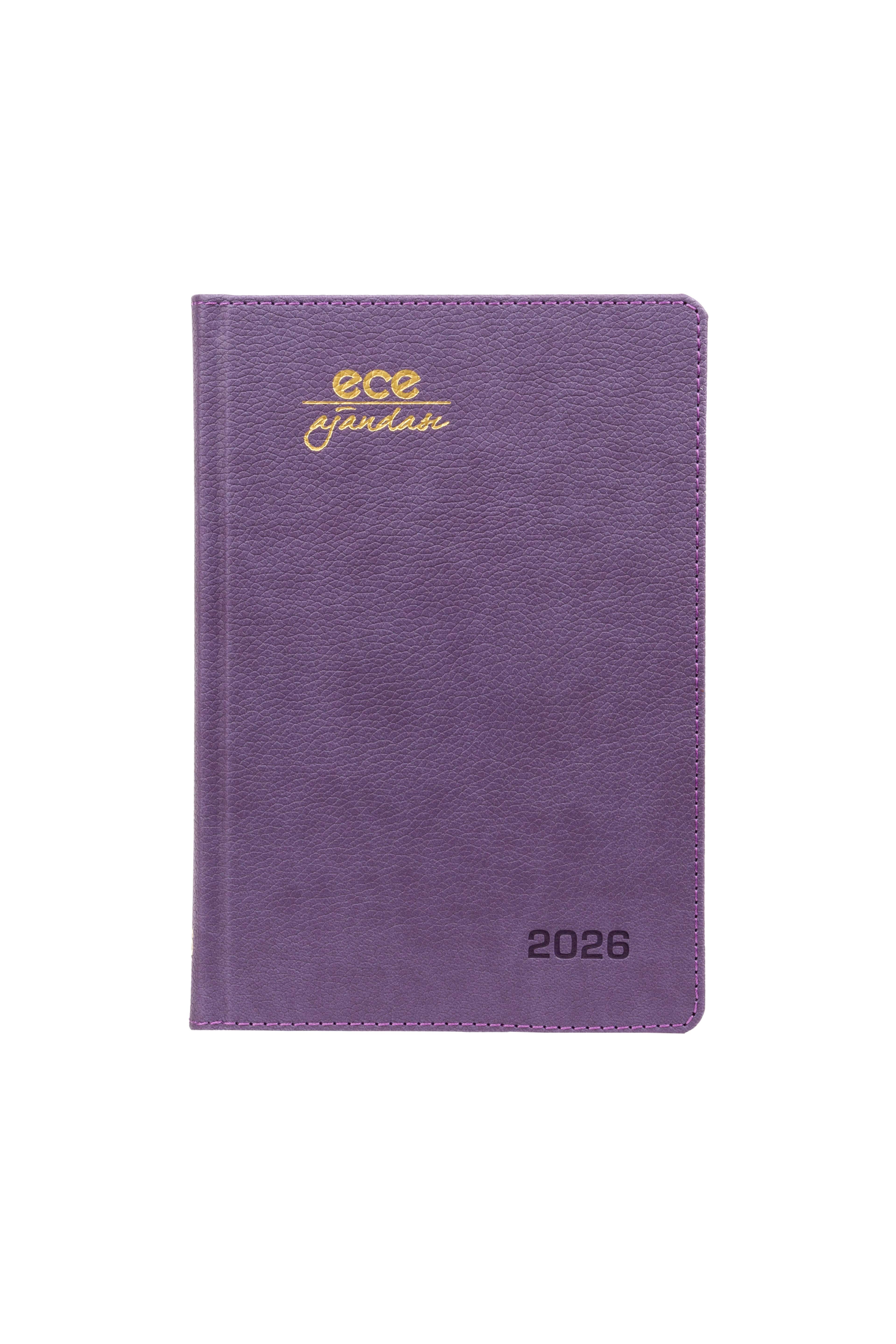 Ece-Kemer Mor Çizgili Günlük 14x20 2026