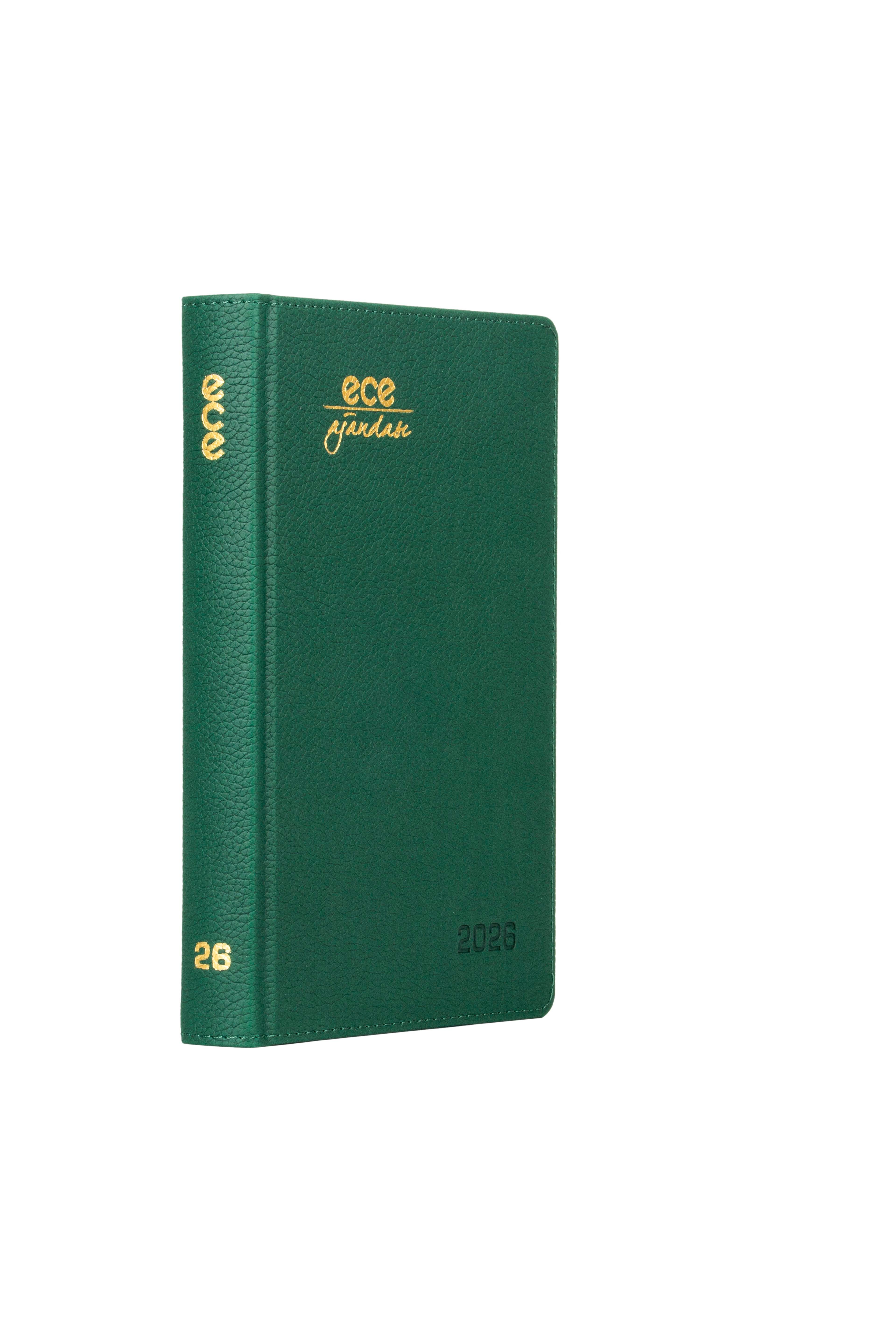 Ece-Kemer Yeşil Çizgili Günlük 14x20 2026