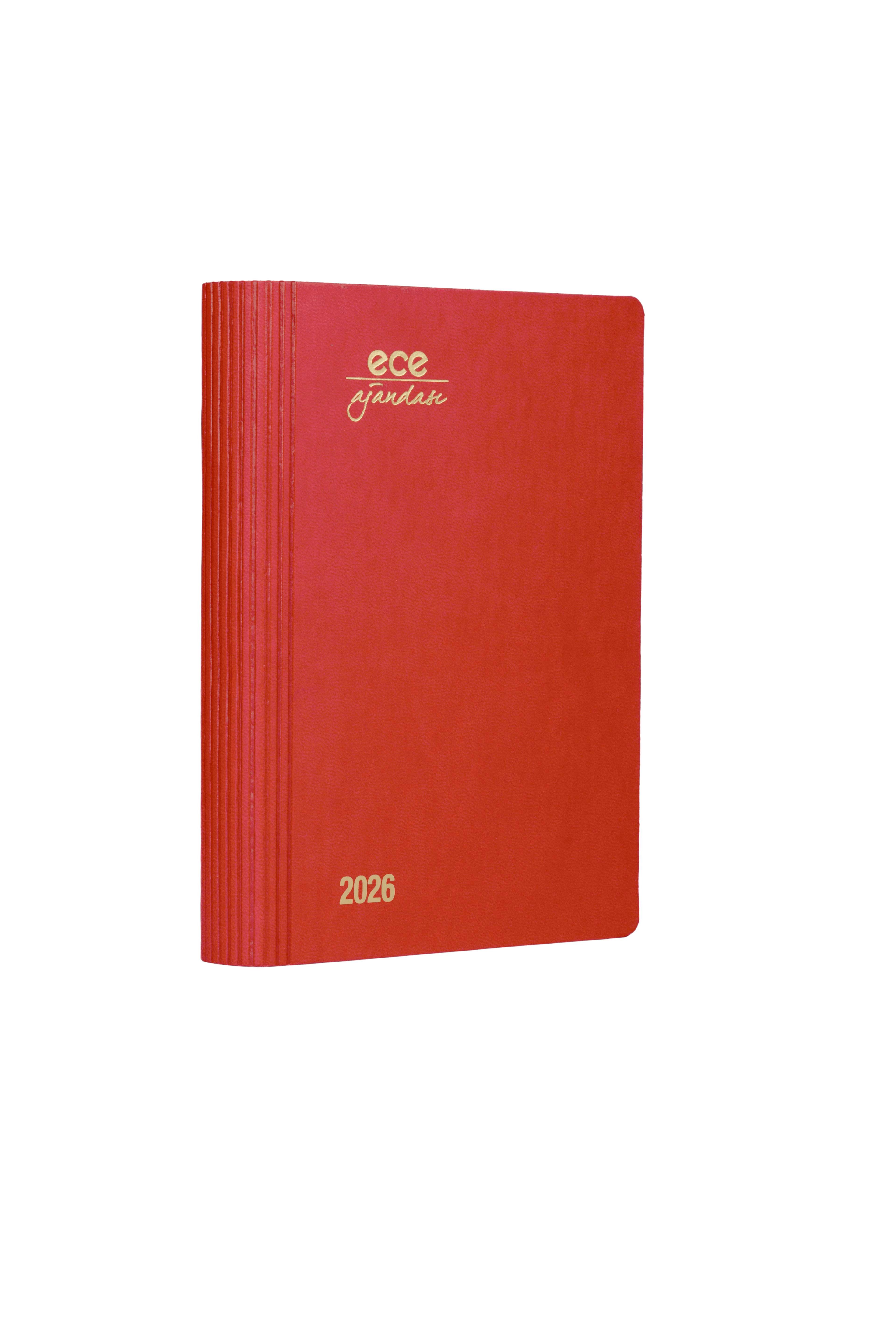 Ece-Marmaris Kırmızı Çizgili Günlük 12x16 2026