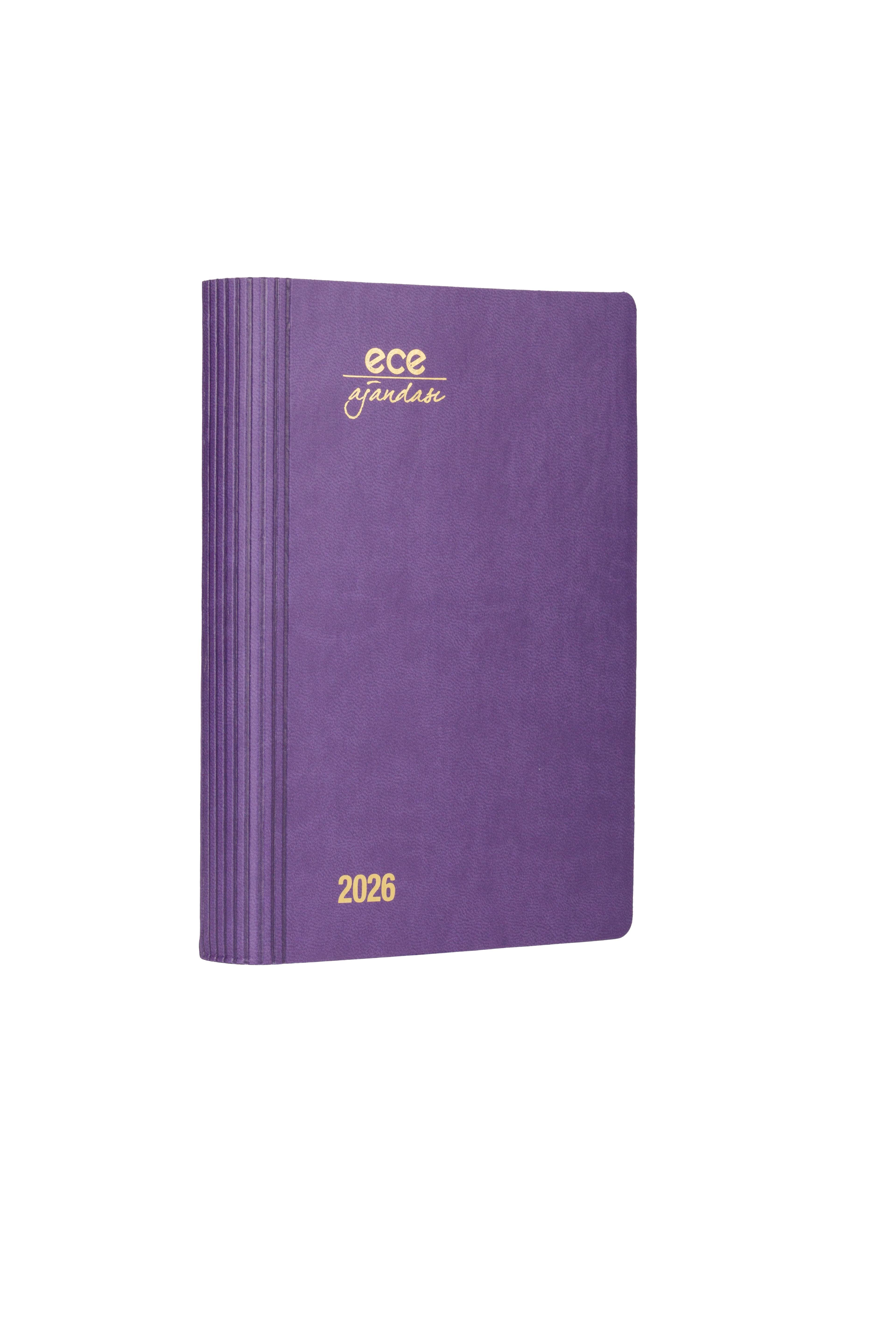 Ece-Marmaris Mor Çizgili Günlük 12x16 2026