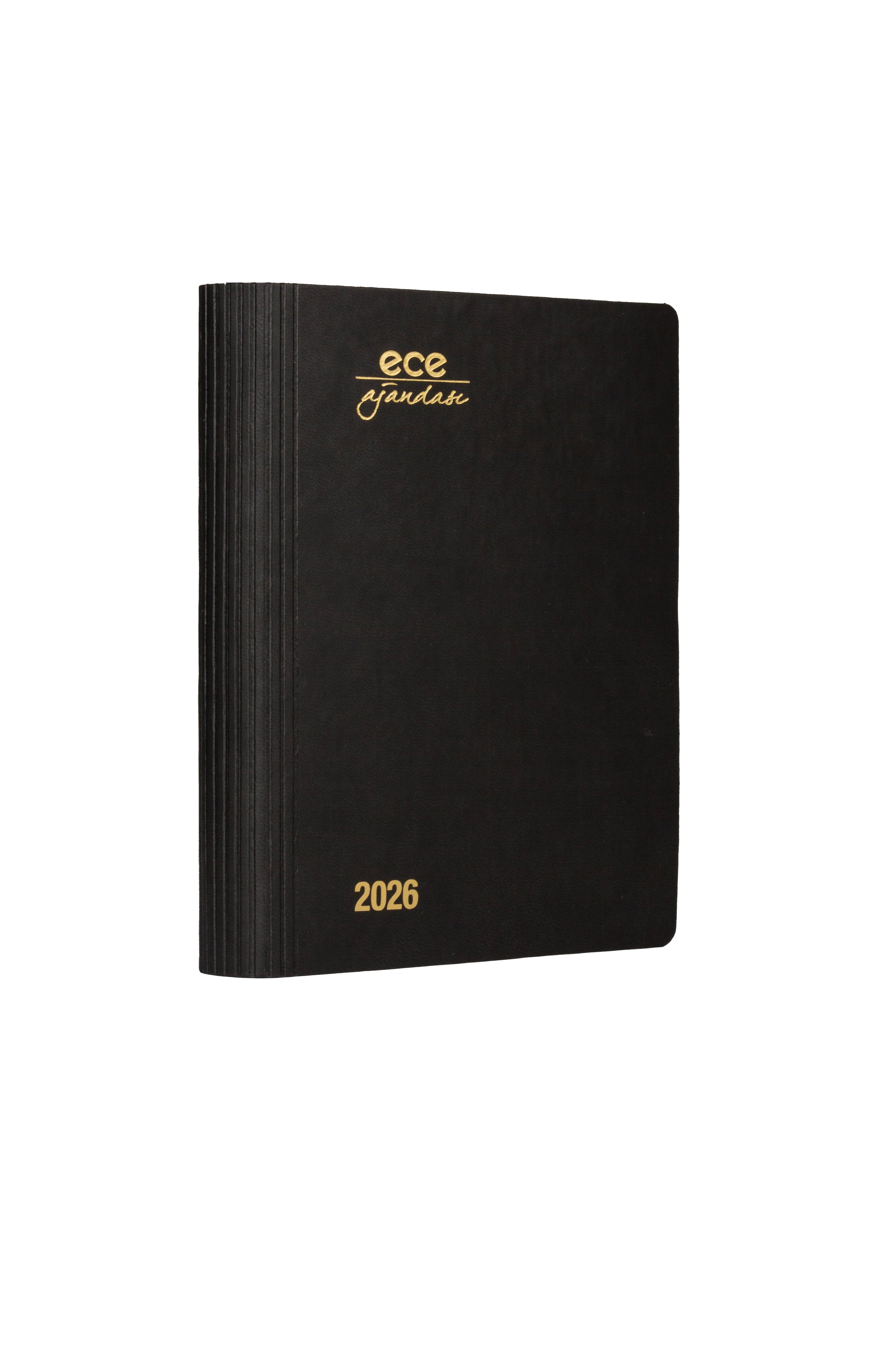 Ece-Marmaris Siyah Çizgili Günlük 12x16 2026