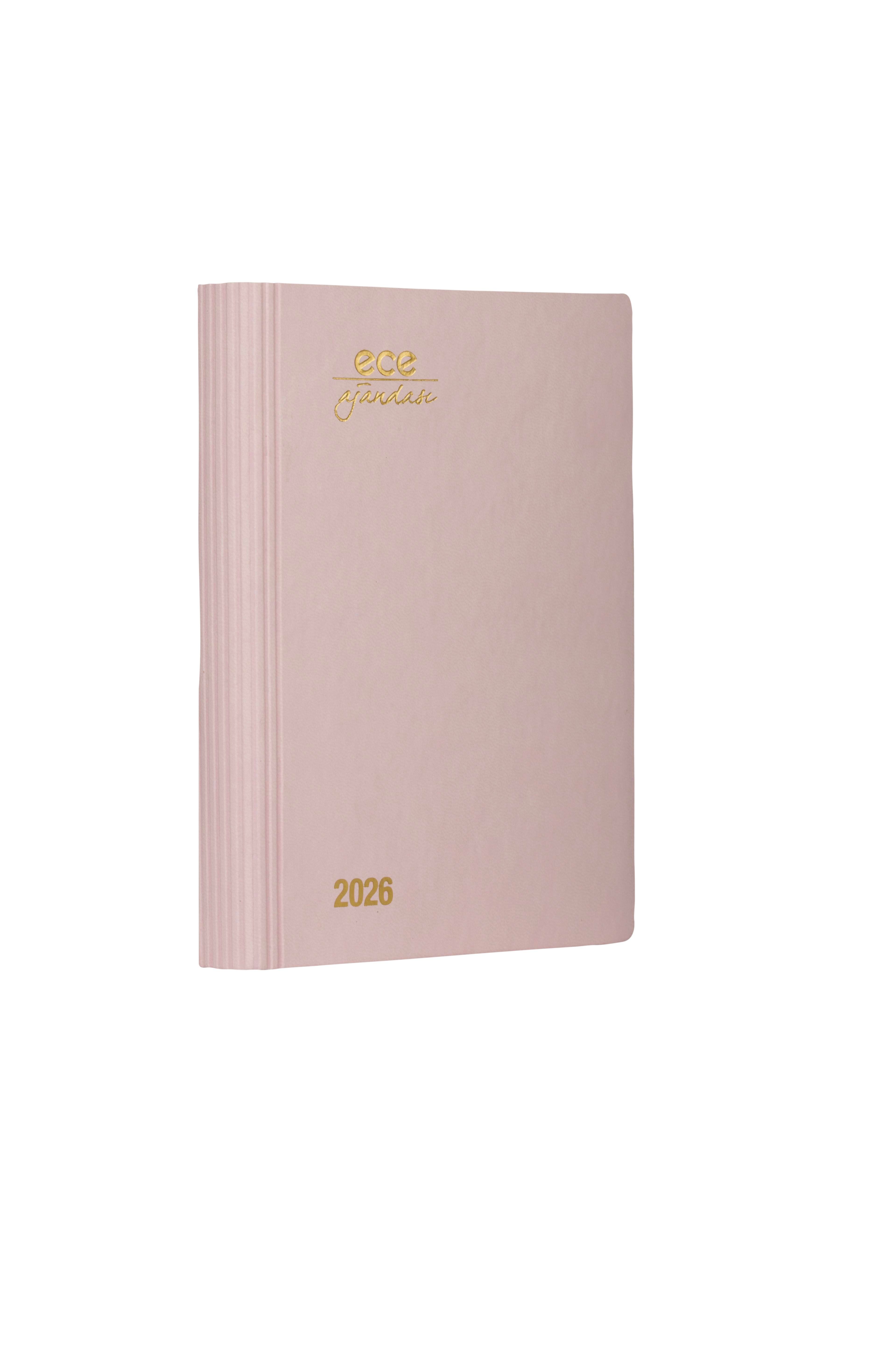 Ece-Marmaris Toz Pembe Çizgiil Günlük 12x16 2026