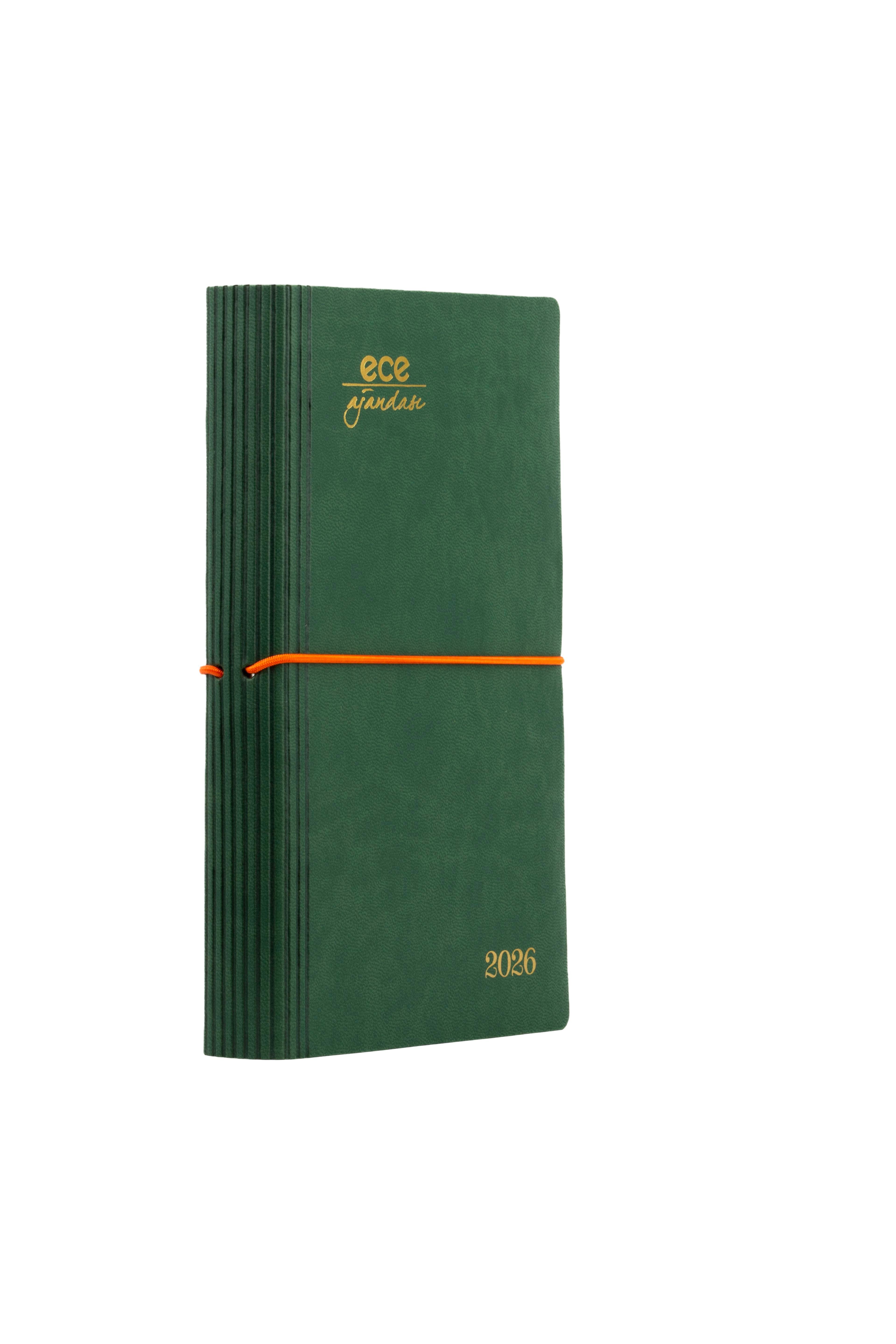 Ece-Yeni Akçay Yeşil Çizgili Günlük 12x18 2026