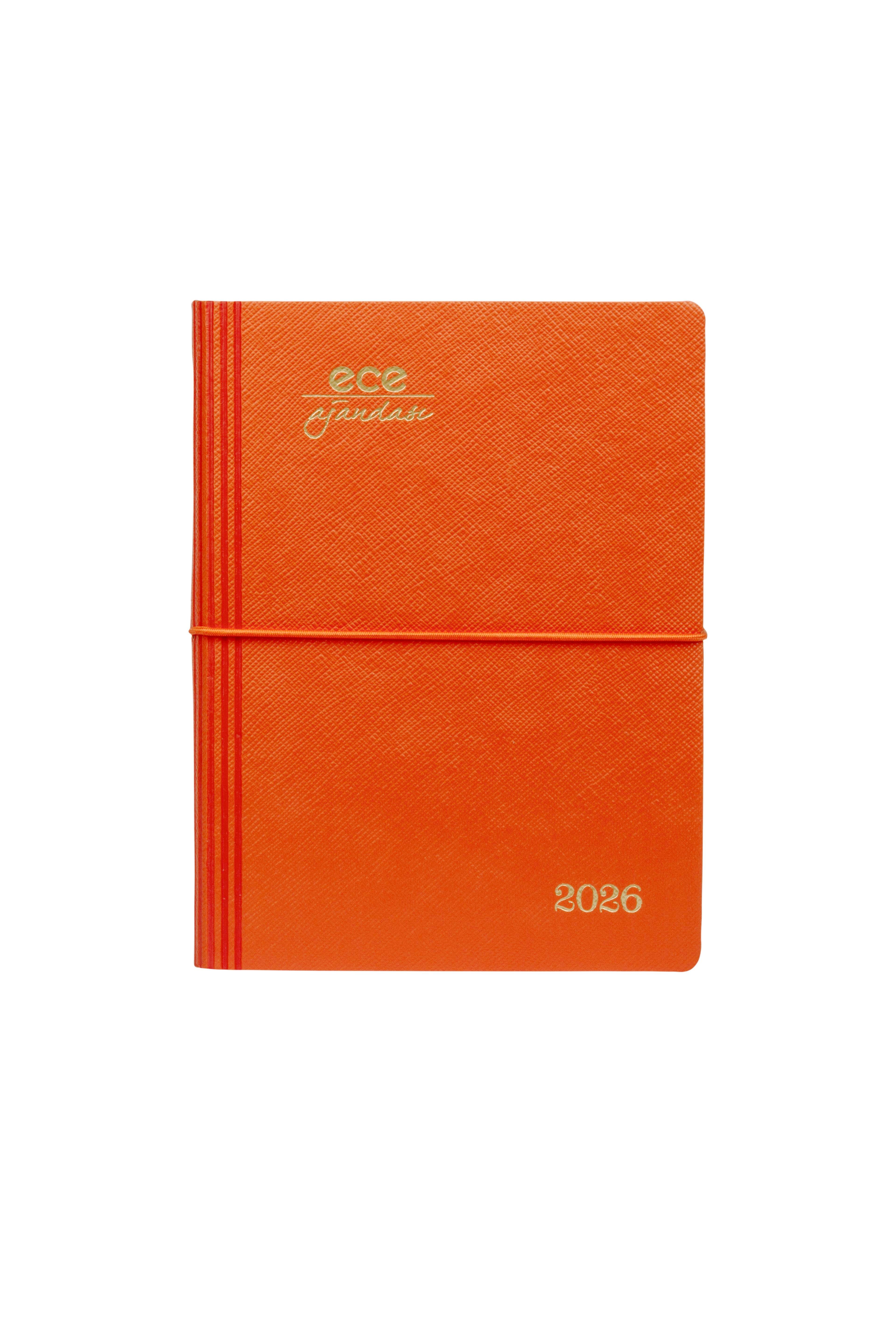 Ece-Yeni Marmaris Turuncu Çizgili Günlük 12x16 2026