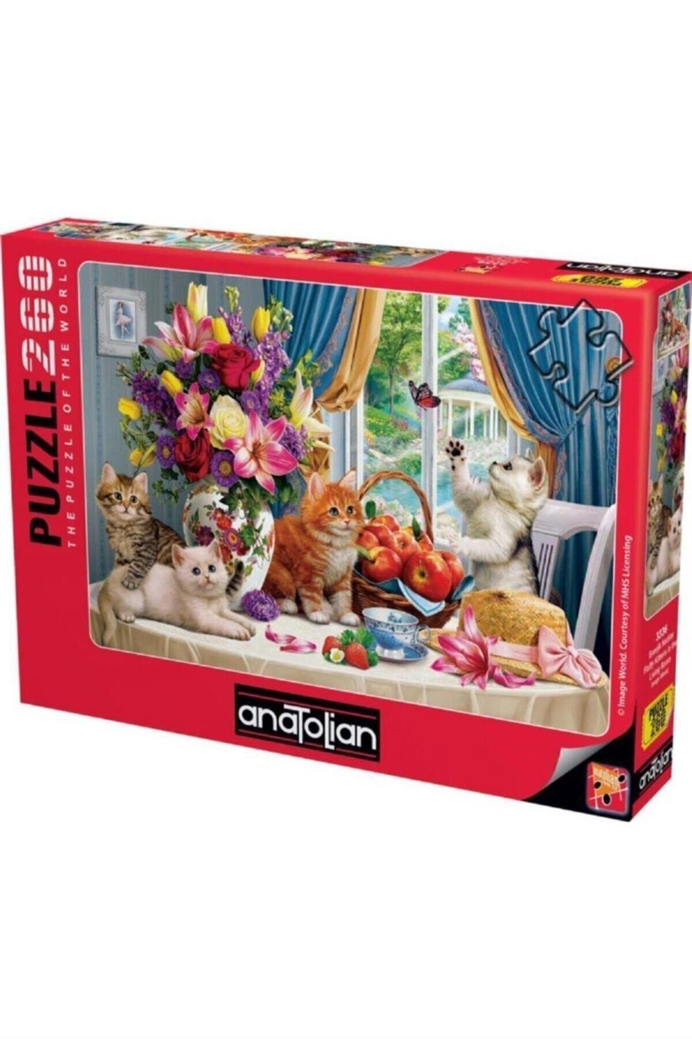 Enerjik Kediler / 260  Parçalık Puzzle, Kod:3336