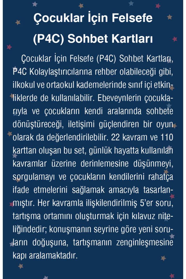 Felsefe Sohbet Kartları P4c 110 Adet Kart