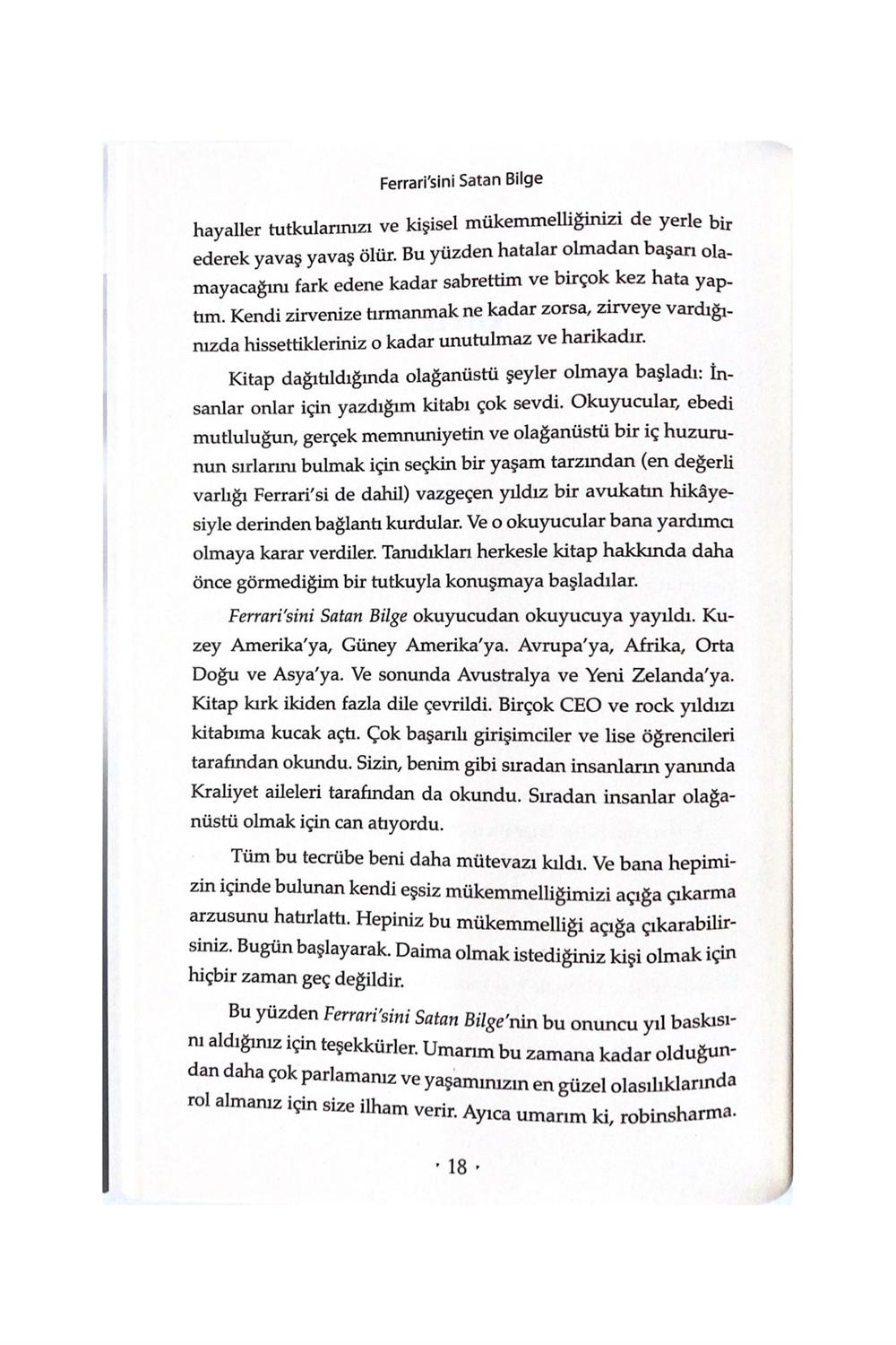 Ferrari'sini Satan Bilge - Robin Sharma