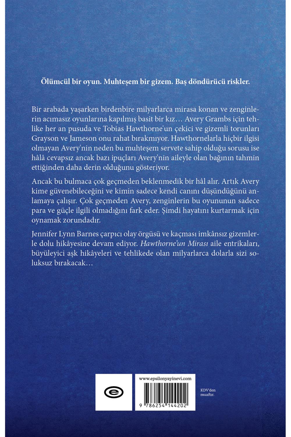 Hawthorne Mirası - Miras Oyunları 2 Jennifer Lynn Barnes