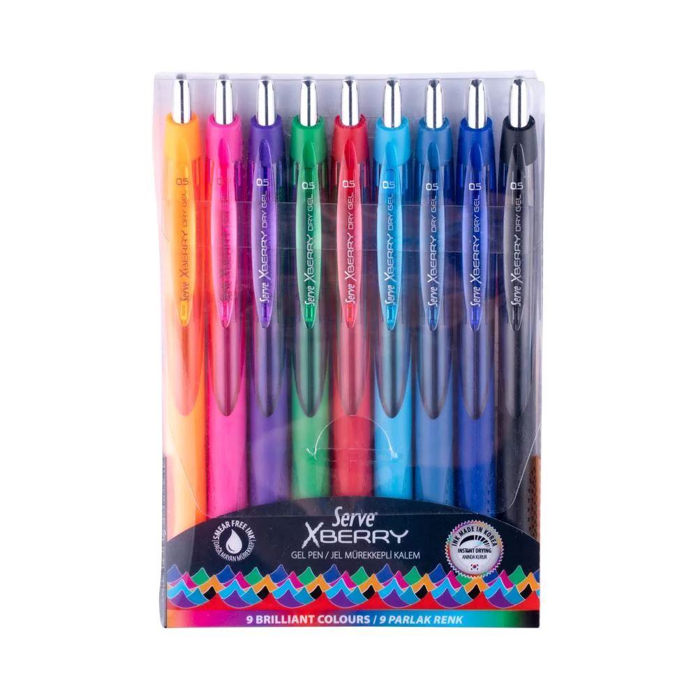 Jel Kalem 05Mm İğne Uc 9 Lu Pet.Serve Xberry