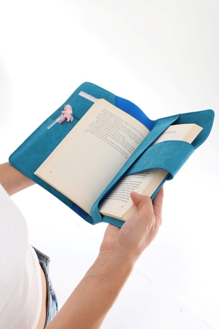 Kitap Çantası Turkuvaz Suni Deri