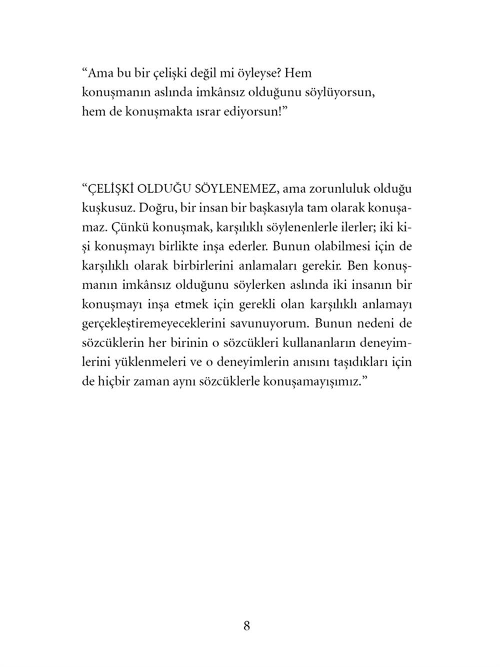 Konuşmanın İmkânsızlığı Üzerine Bir Diyalog