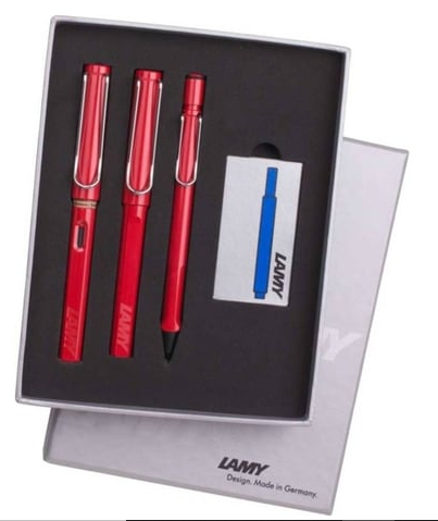 Lamy Safari 3Lü Kalem Seti Drv Şeffaf K Kırmızı