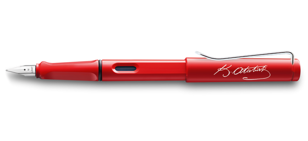 Lamy Safari Dolma Kalem Atatürk İmzalı Kırmızı M Uç