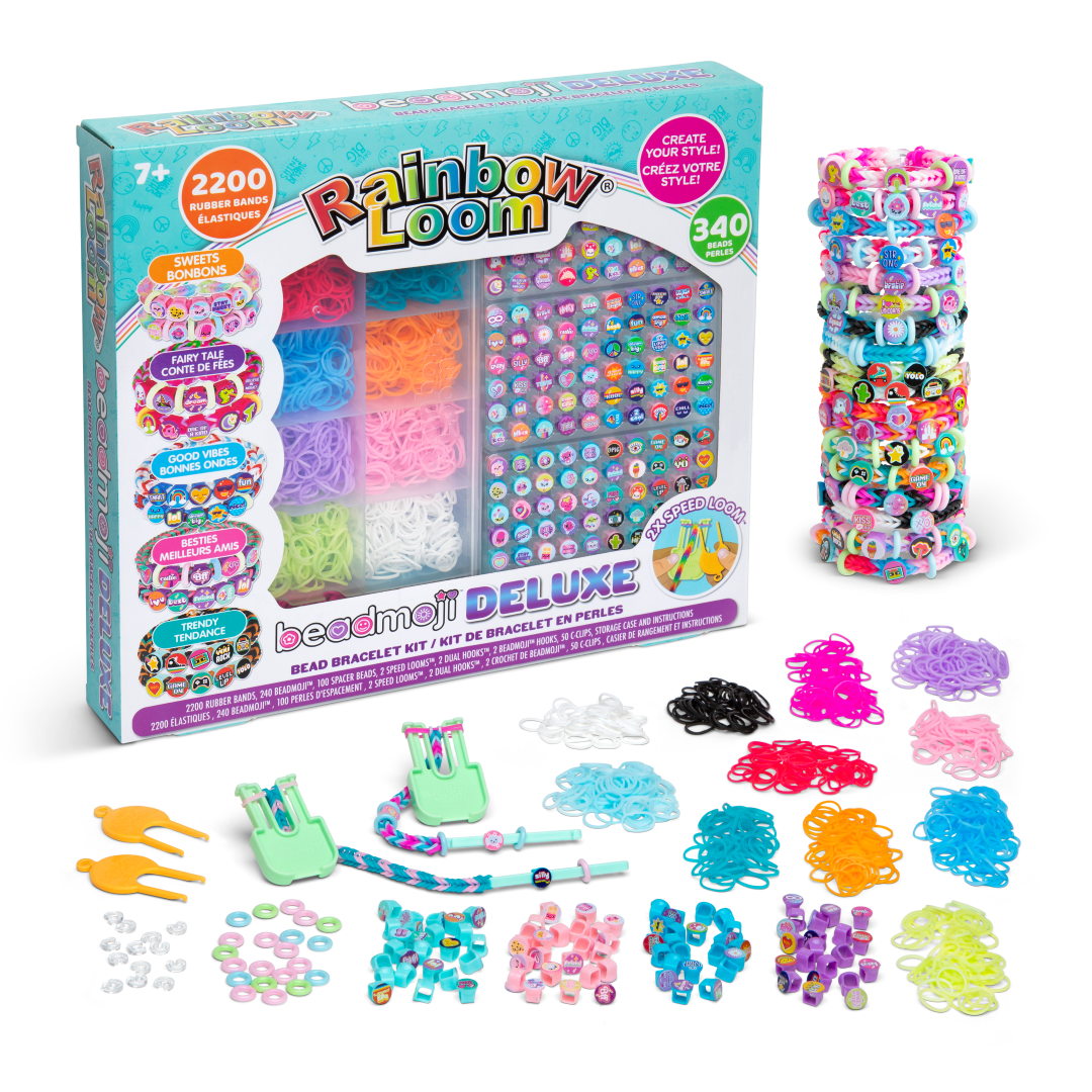 Loom Beadmoji Deluxe Kit 2200 Pcs Rubber Bands 340 Beads