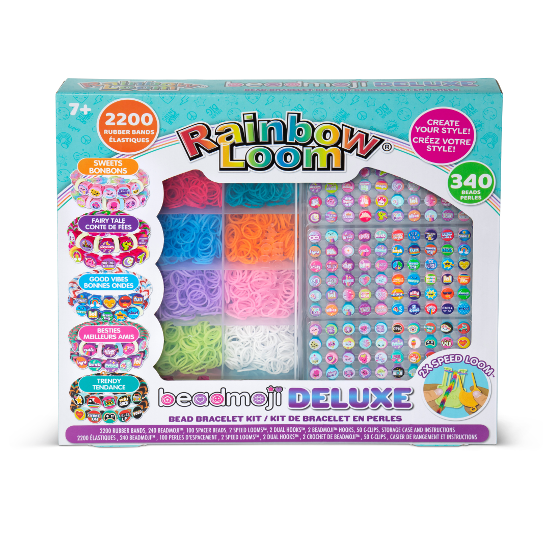 Loom Beadmoji Deluxe Kit 2200 Pcs Rubber Bands 340 Beads
