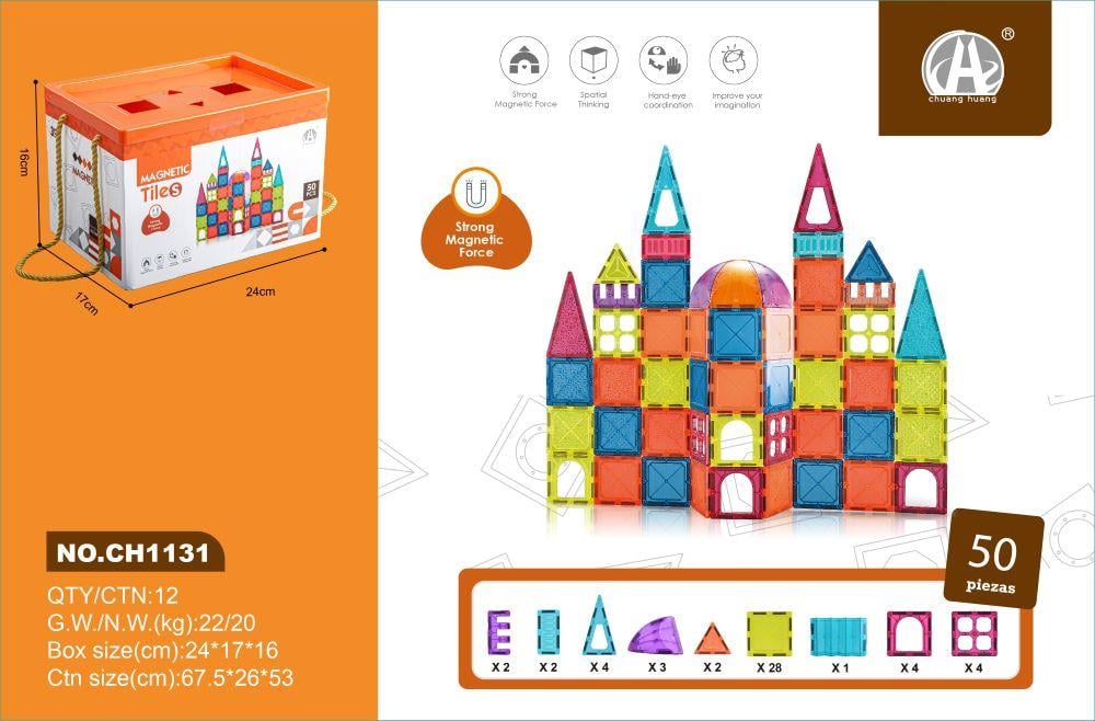 Magnetic Tiles 50 Parça Ch1131