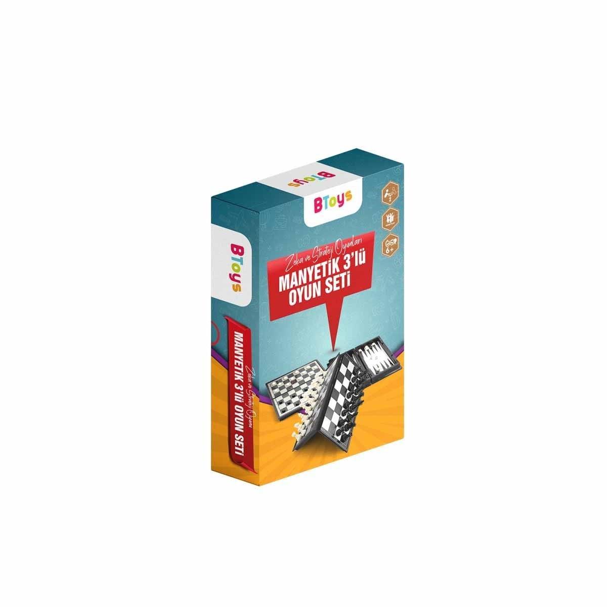 Manyetik Üçlü Oyun Seti