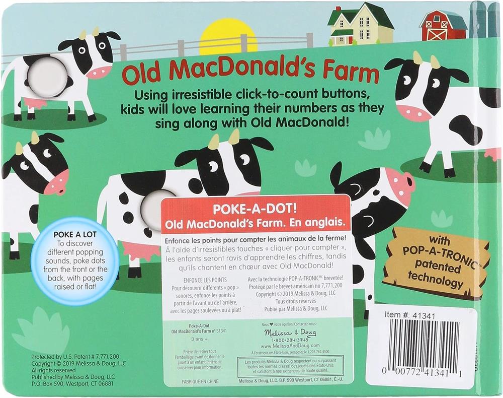 Melissa And Doug Poke-a-dot Interaktif Kitap - Old Macdonald's Farm