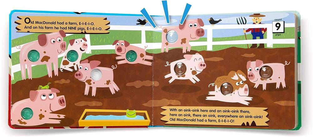 Melissa And Doug Poke-a-dot Interaktif Kitap - Old Macdonald's Farm