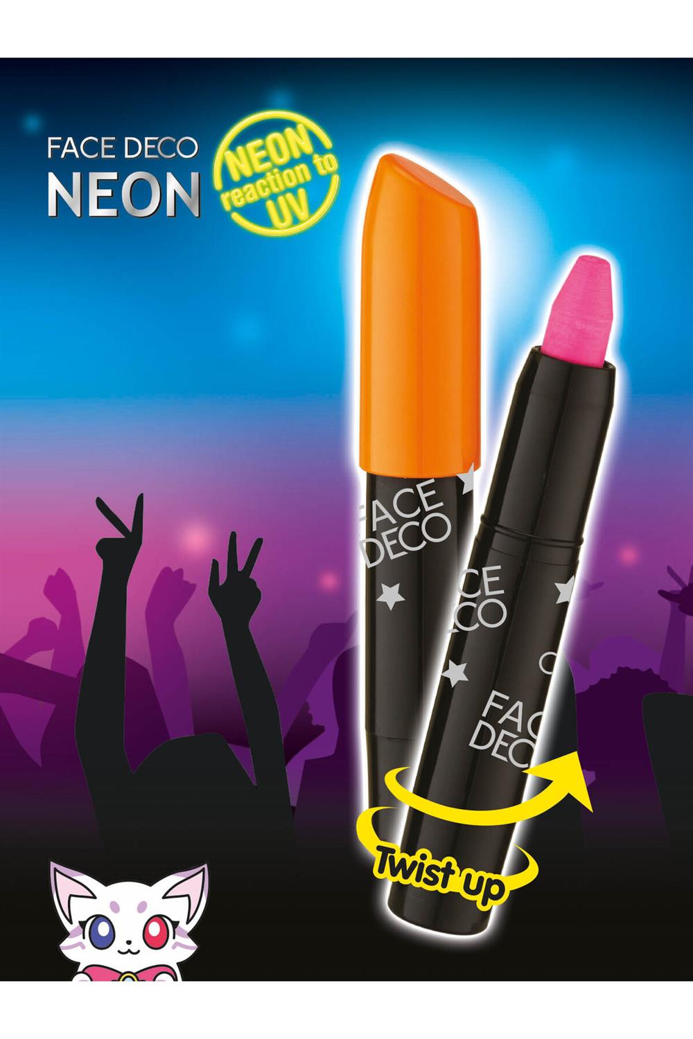 Neon Gece Parlayan Yüz Boyası - 3lü Set