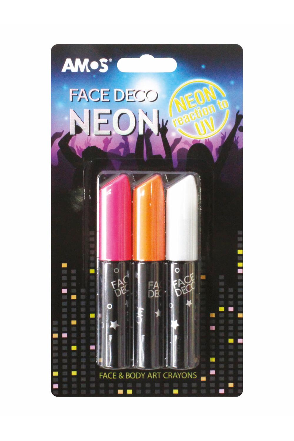 Neon Gece Parlayan Yüz Boyası - 3lü Set