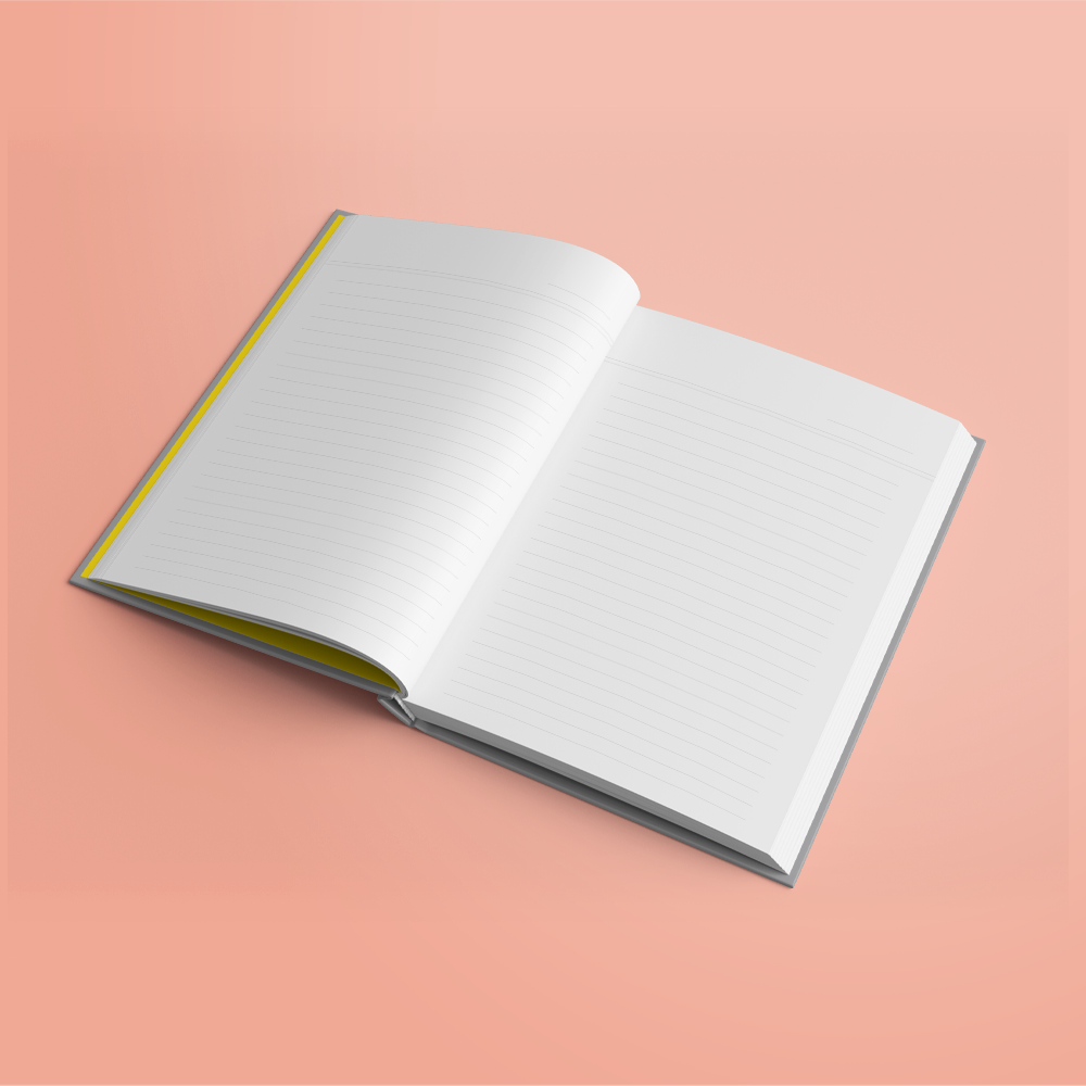 Not Dalgalı Renkli Çizgili Defter