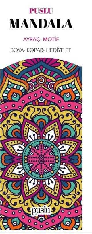 Puslu Yayıncılık Mandala Ayraç - Motif (Boya-Kopar-Hediye Et)