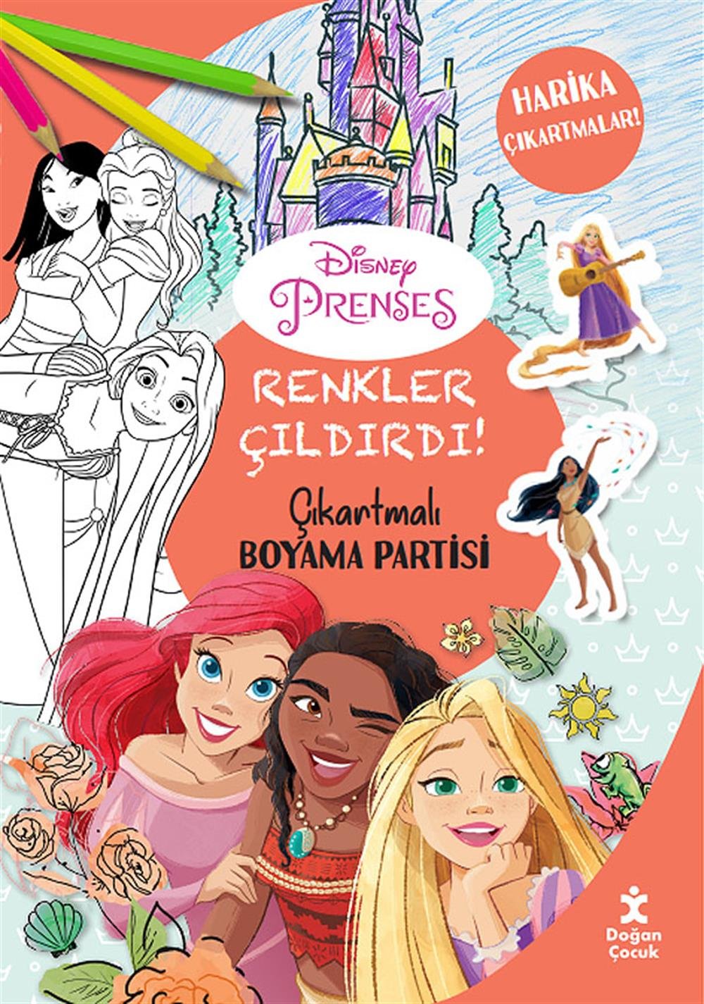 Renkler Çıldırdı-Disney Prenses Çıkartmalı Boyama Partisi