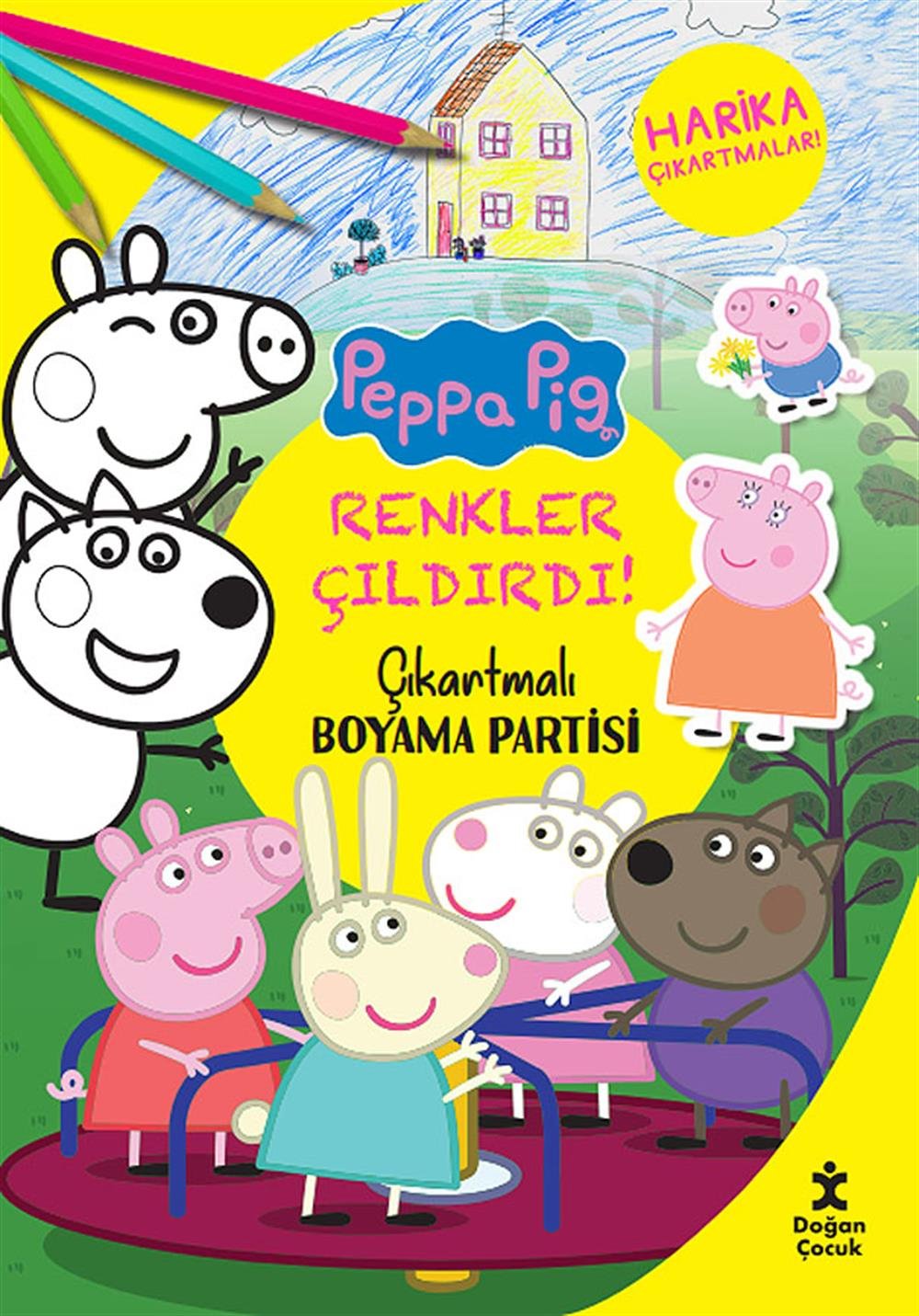 Renkler Çıldırdı-Peppa Pig Çıkartmalı Boyama Partisi