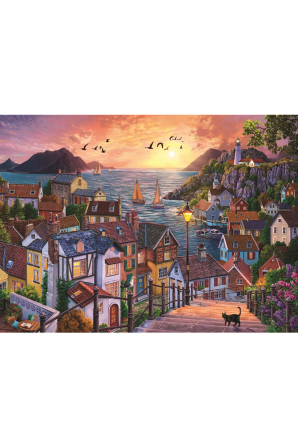 Sahilde Günbatımı / 1000 Parçalık Puzzle, Kod:1098