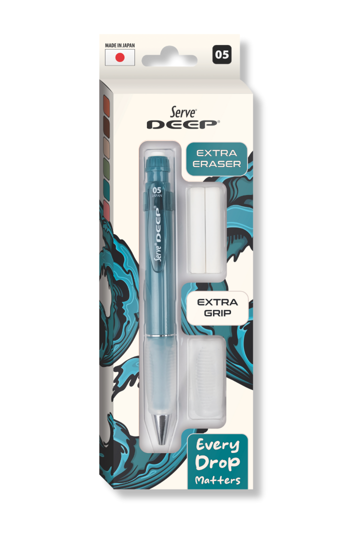 Serve Deep Kalem Grıp Silgi Yedekli Set 05Mm