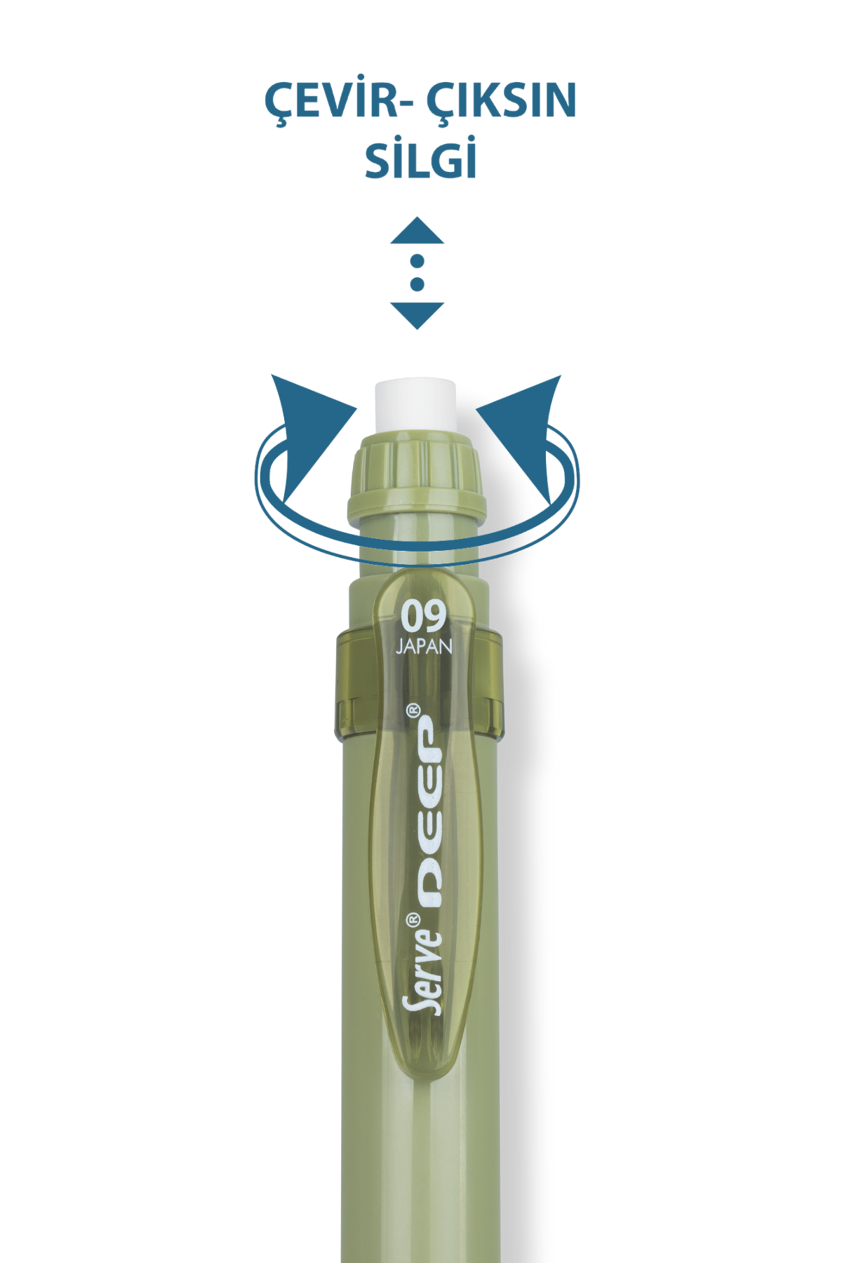 Serve Deep Mek Kur Kalem 09 Mm Yaprak Yeşili