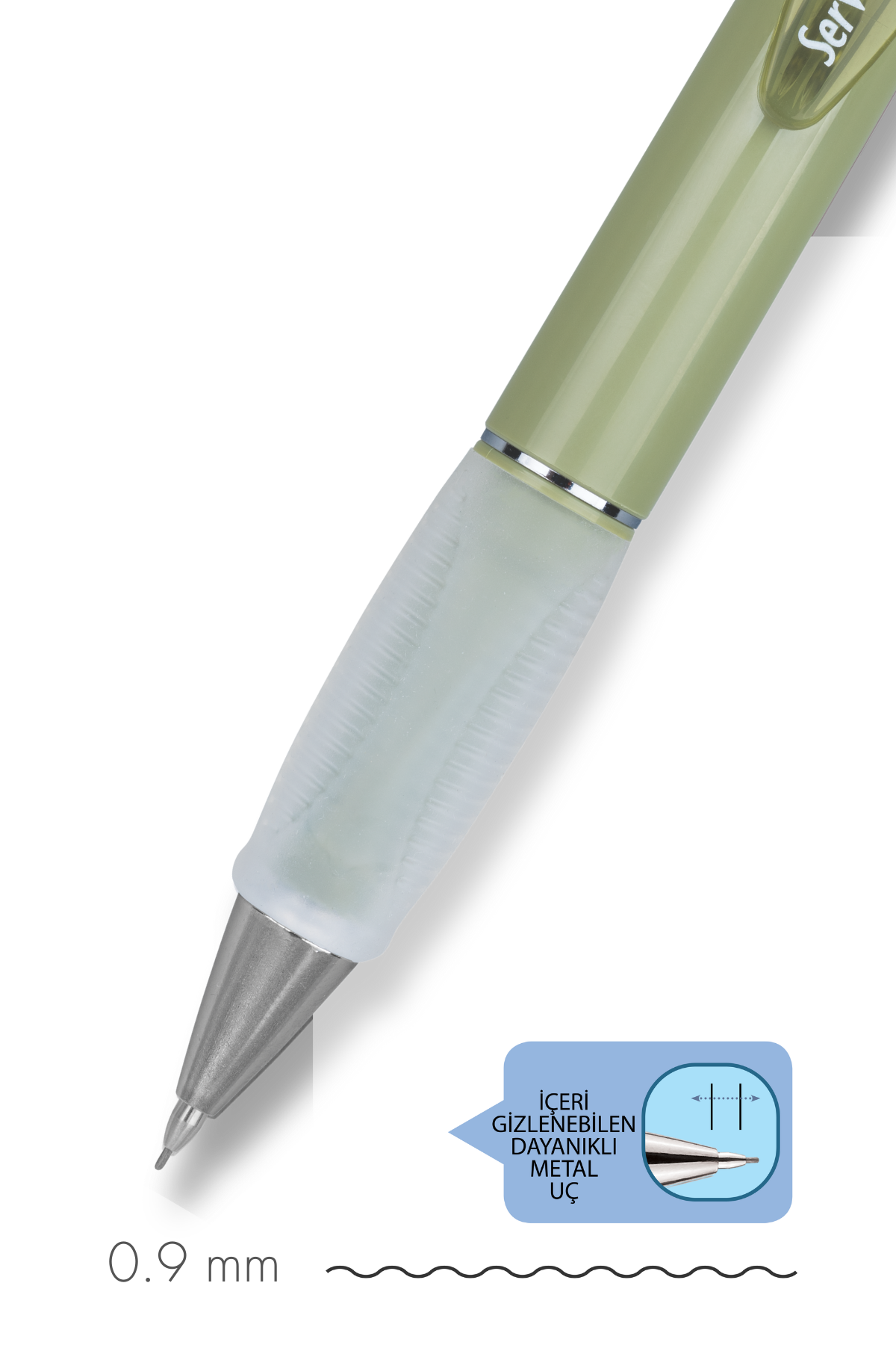 Serve Deep Mek Kur Kalem 09 Mm Yaprak Yeşili