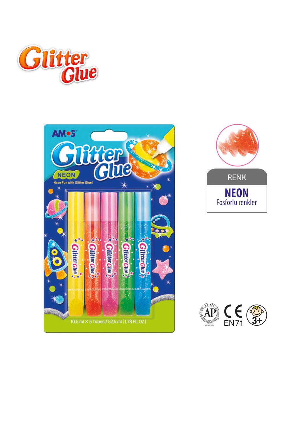Simli Yapıştırıcı Neon 10.5 ml 5 Tüp