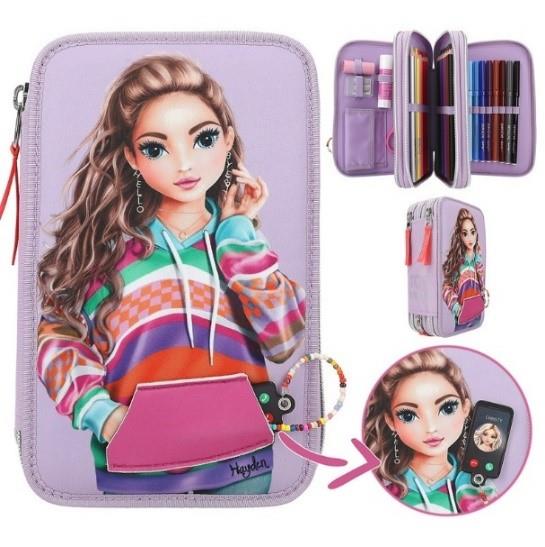 Top Model 3 Katlı Telefon Figürlü Dolu Kalem Kutu