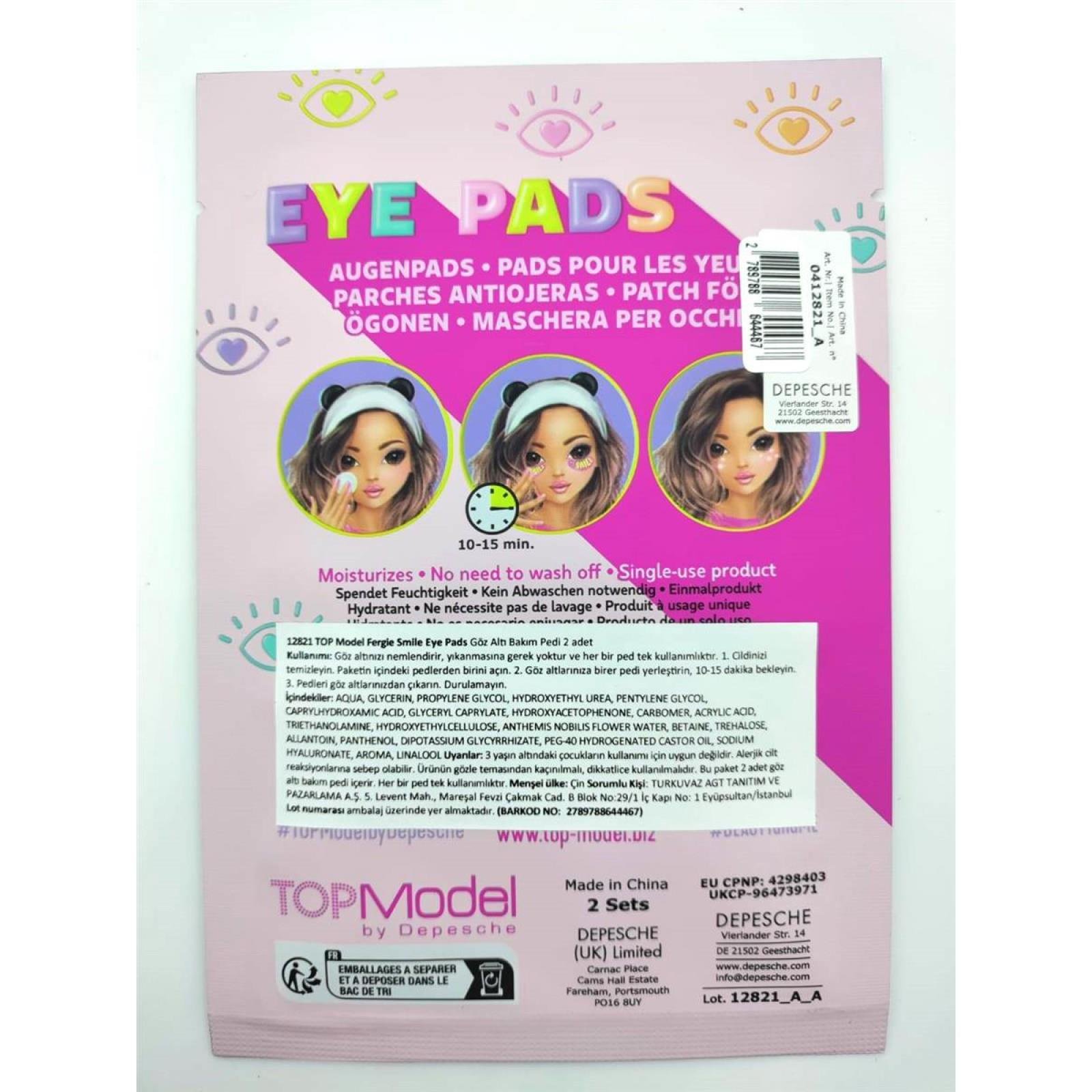 Topmodel Baskılı Göz Pedi Smile