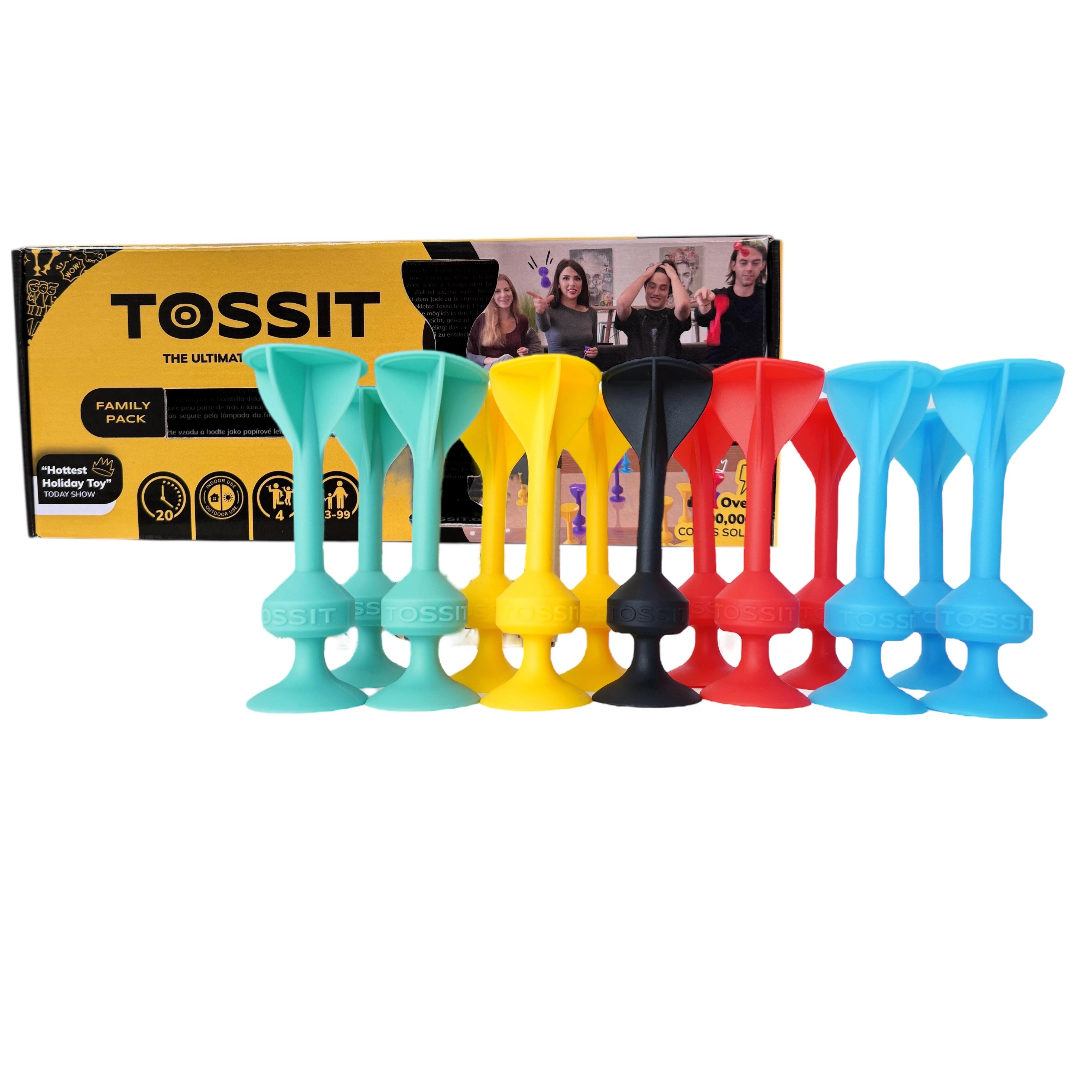 Tossit Silikon Dart - Aile Seti - Kırmızı/Camgöbeği/Mavi/Sarı
