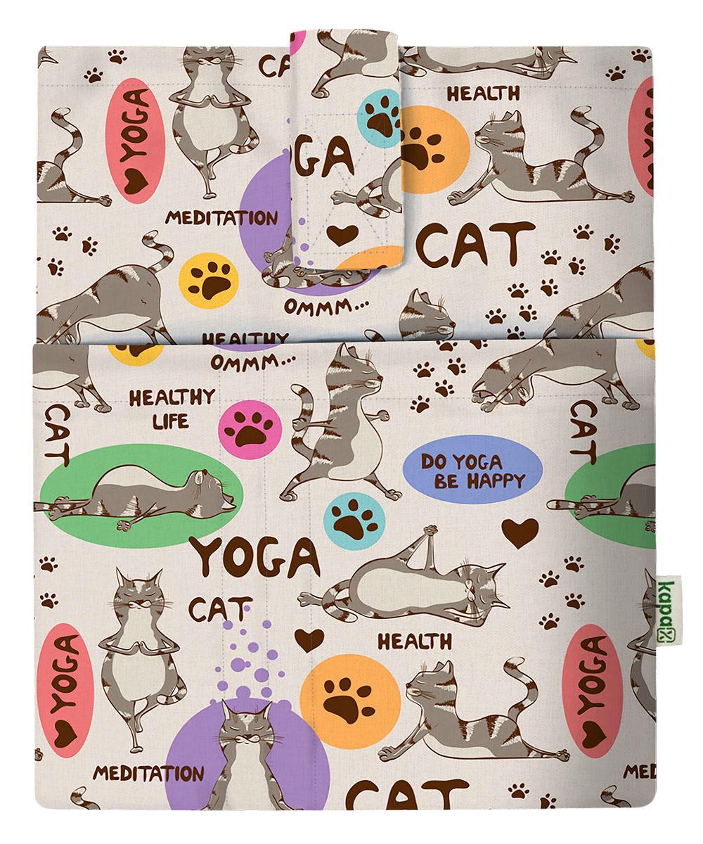 Yoga Kedi 211-Mona Cepli Kitap Kılıfı 20X25