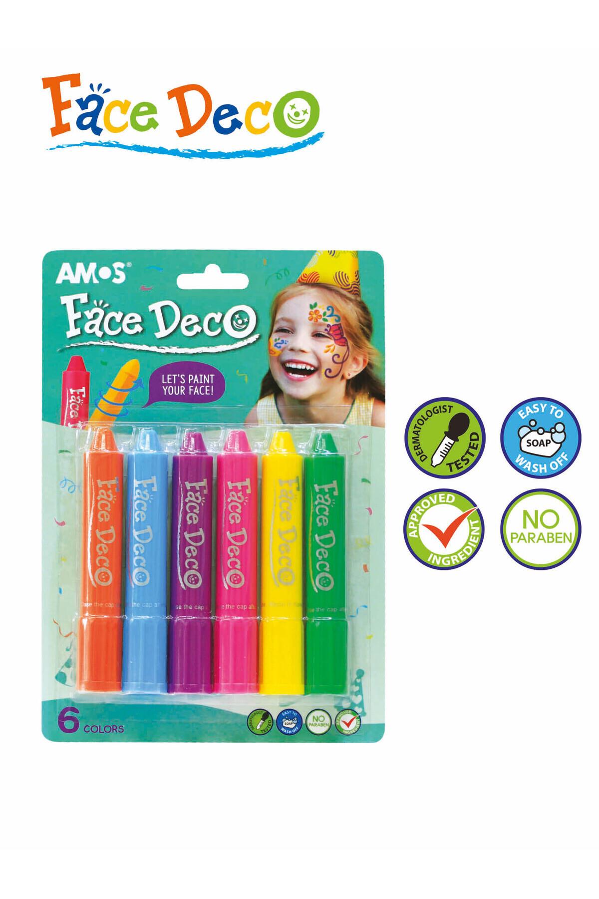 Yüz Boyama Kalemi - 6 renk