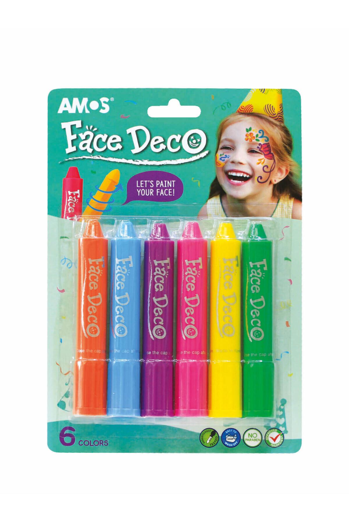 Yüz Boyama Kalemi - 6 renk