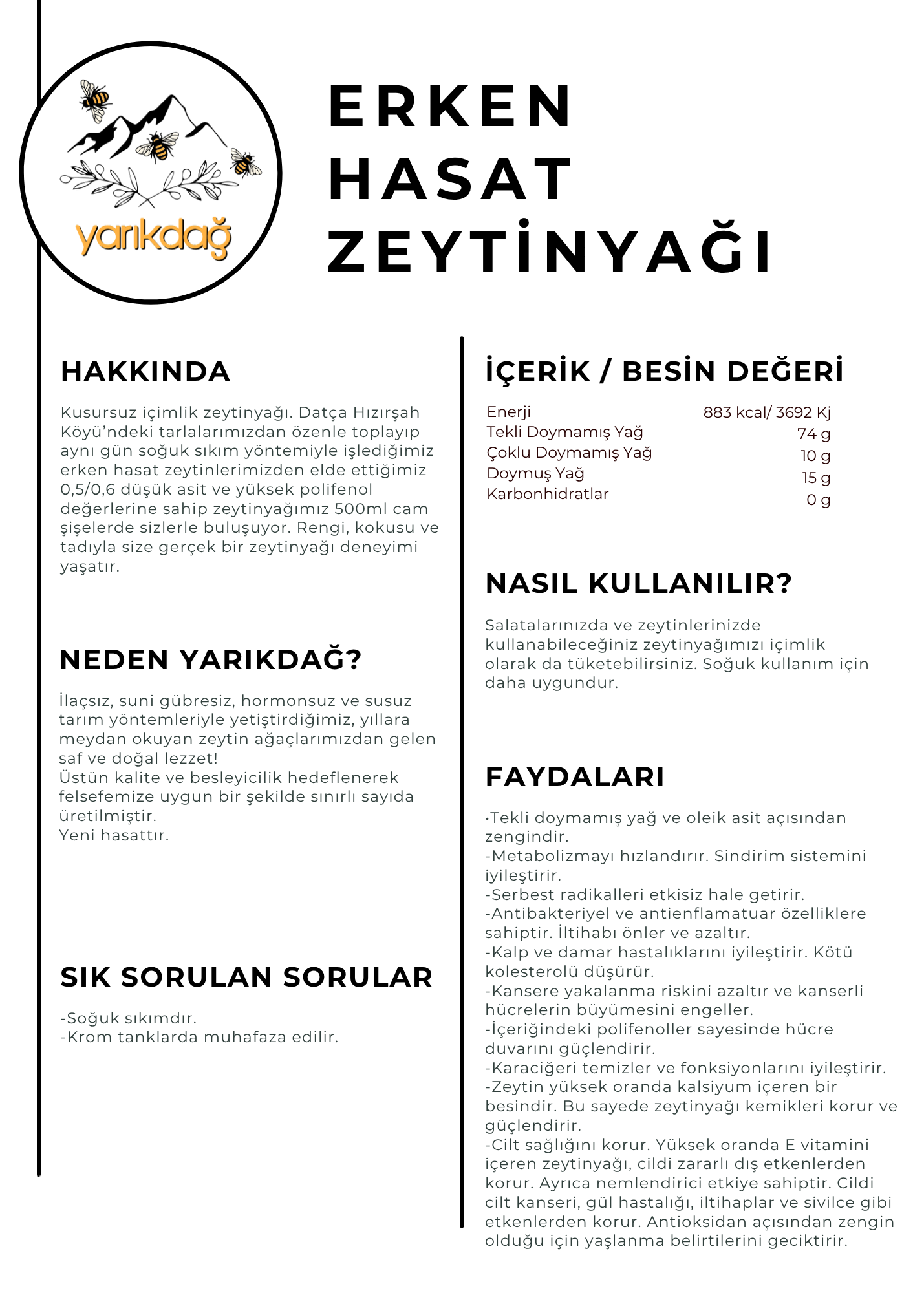 Erken Hasat Soğuk Sıkım Naturel Sızma Zeytinyağı 5lt