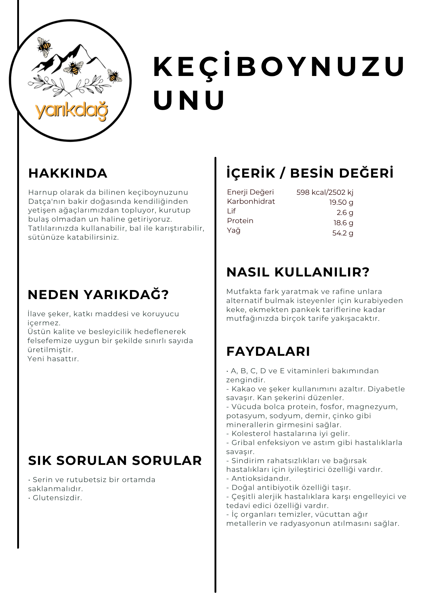 Keçiboynuzu Unu 200g